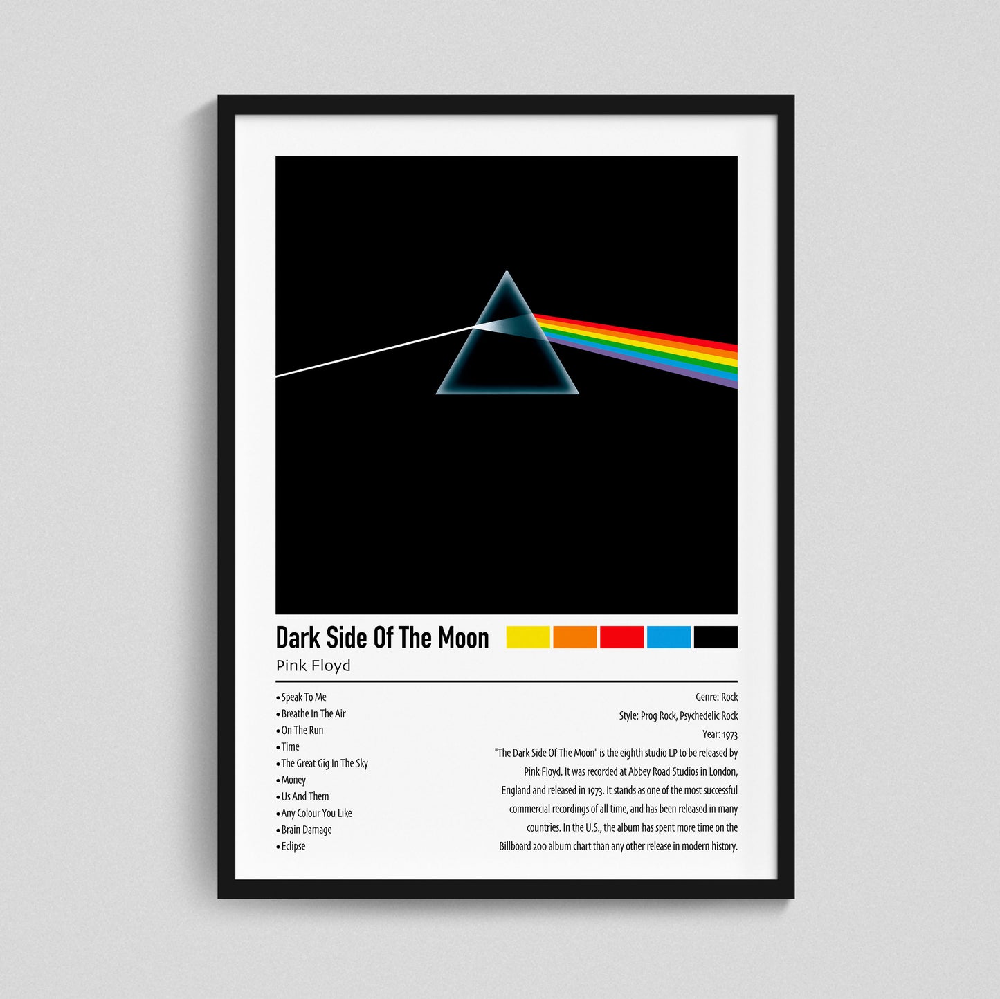 Pink Floyd | Dark Side Of The Moon | Custom Album Cover Poster Print