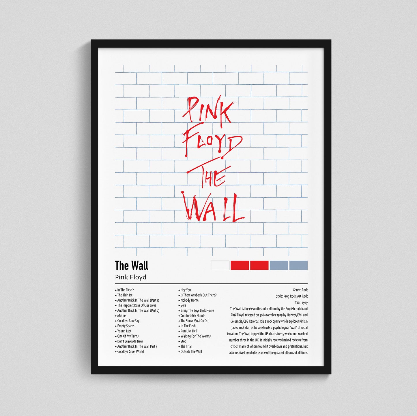 Pink Floyd | The Wall | Custom Album Cover Poster Print