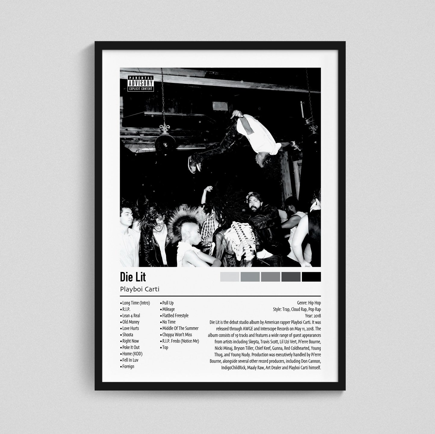 Playboi Carti | Die Lit | Custom Album Cover Poster Print