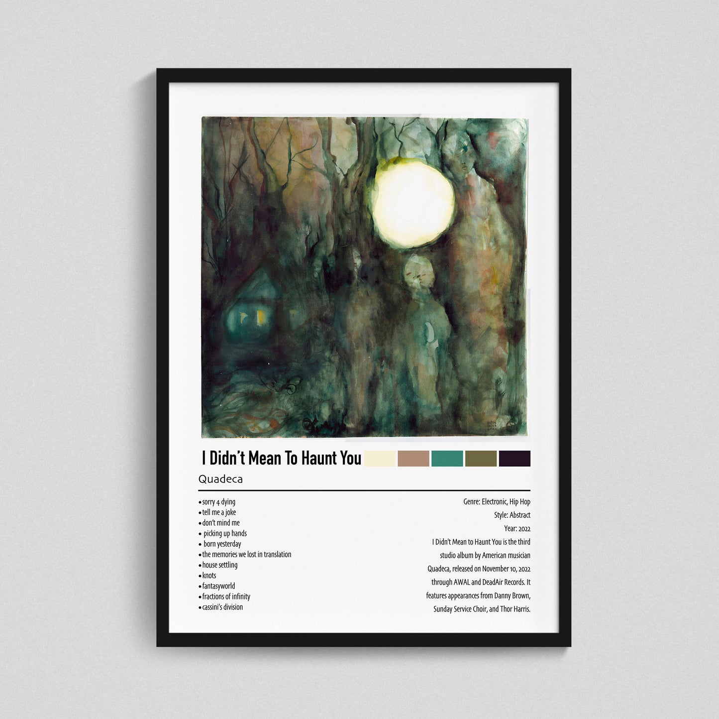 Quadeca | I Didn't Mean To Haunt You | Custom Album Cover Poster Print