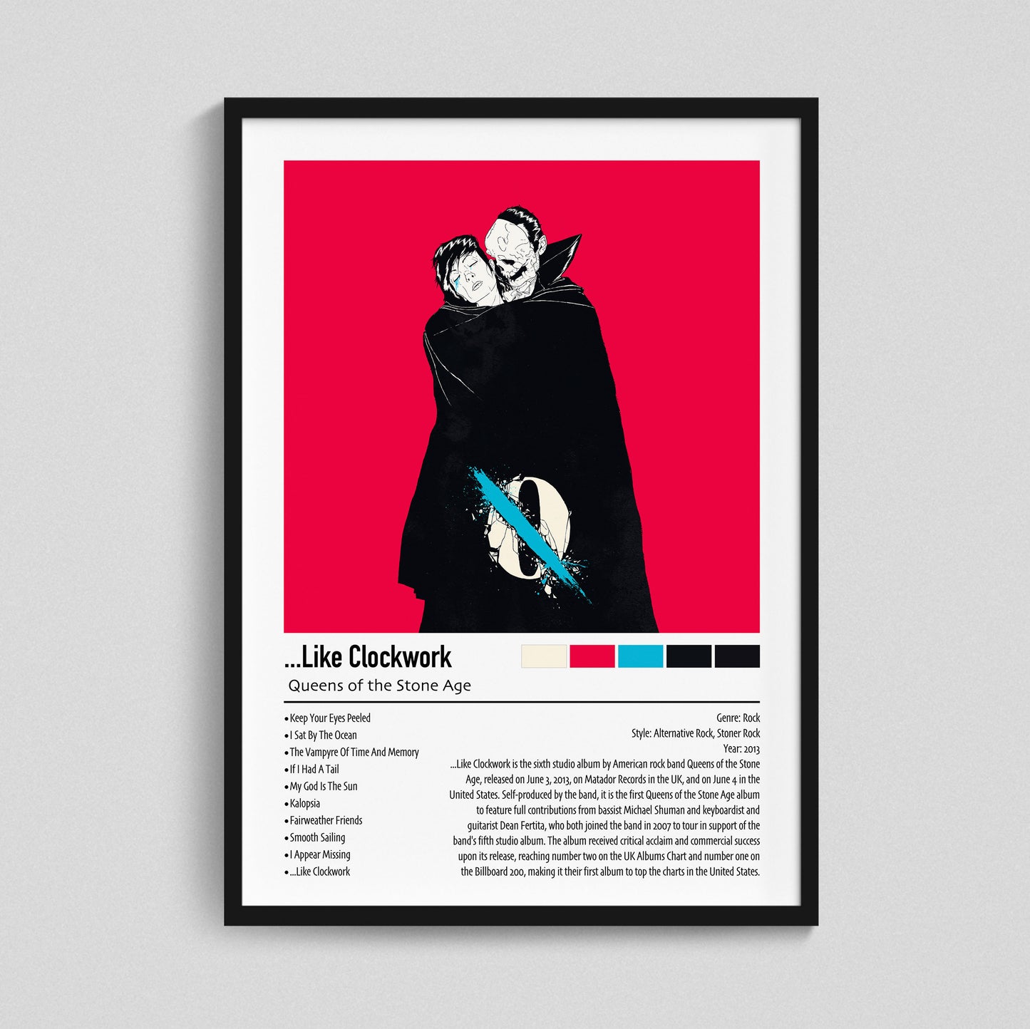 Queens of the Stone Age | ...Like Clockwork | Custom Album Cover Poster Print