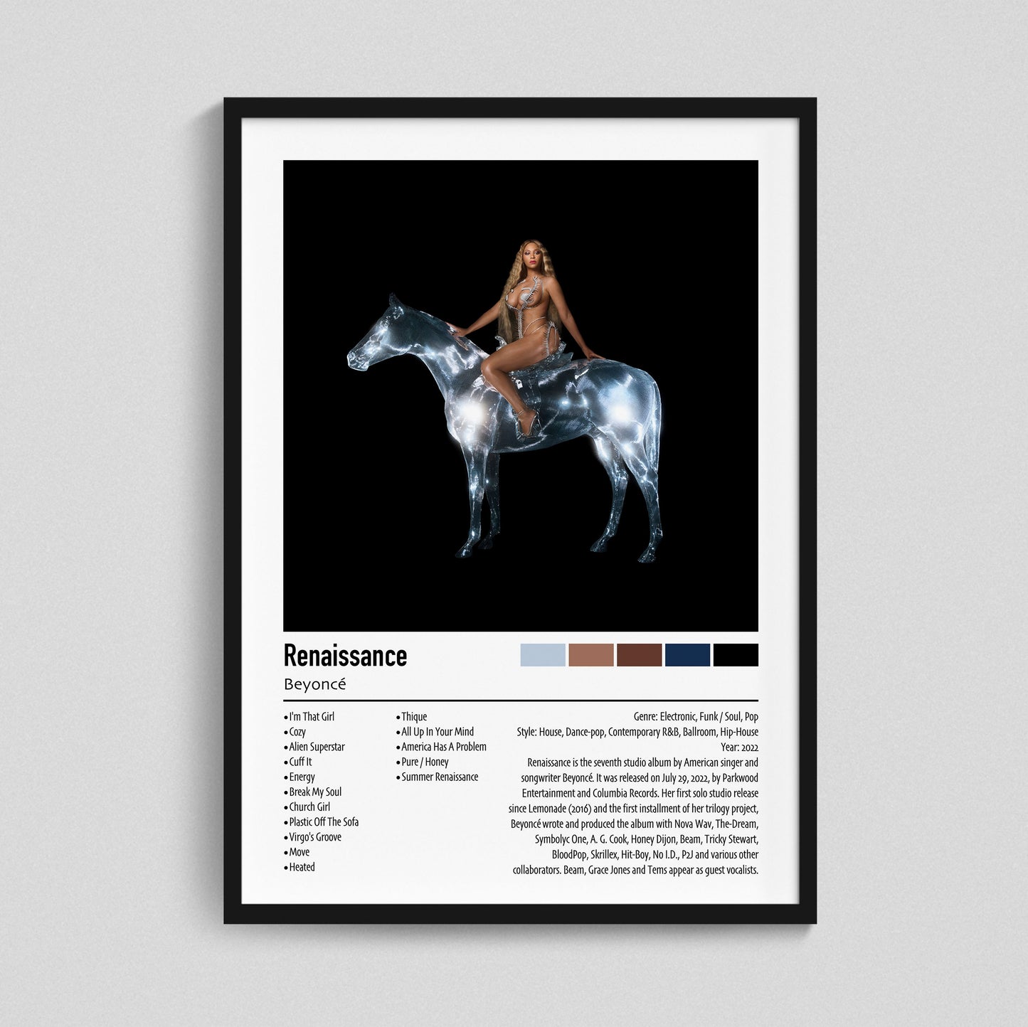 Beyoncé | Renaissance | Custom Album Cover Poster Print