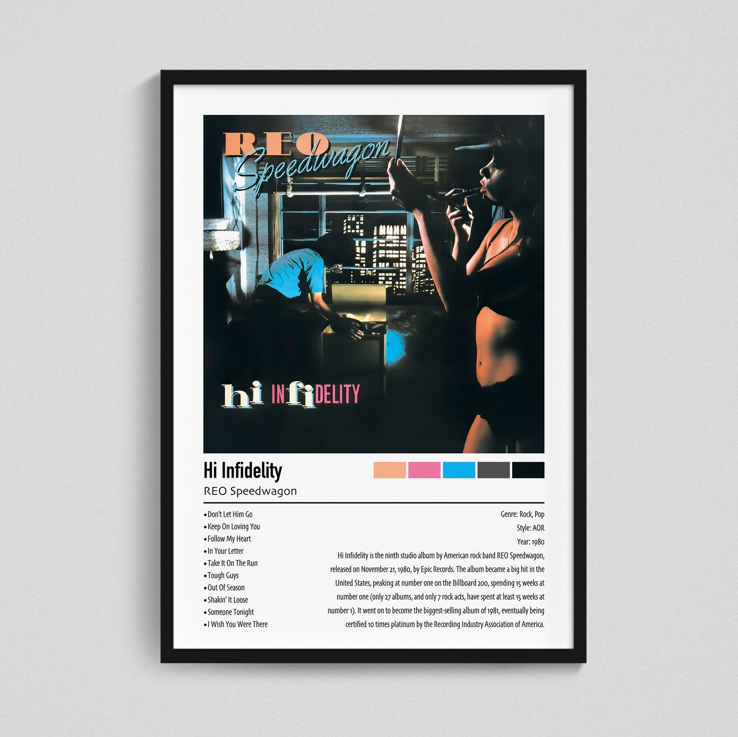 REO Speedwagon | Hi Fidelity | Custom Album Cover Poster Print