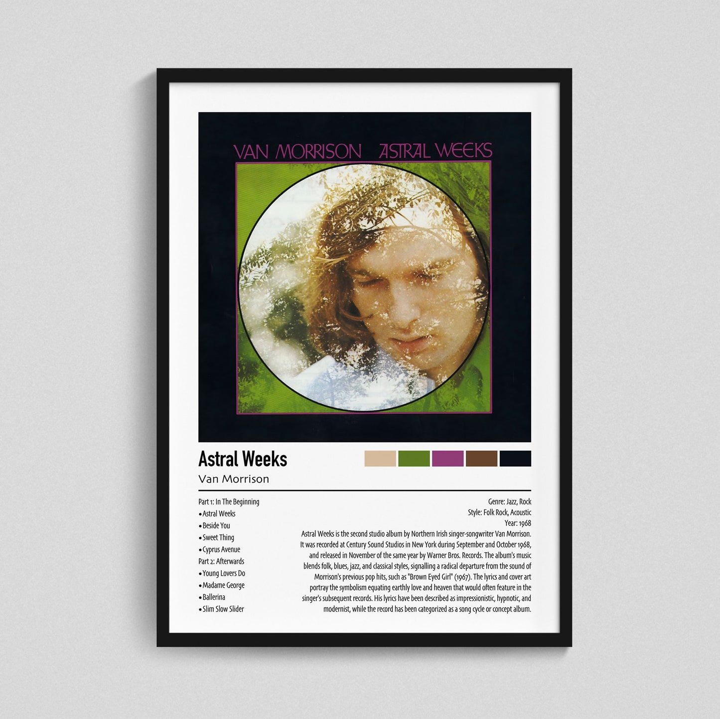 Van Morrison | Astral Weeks | Custom Album Cover Poster Print