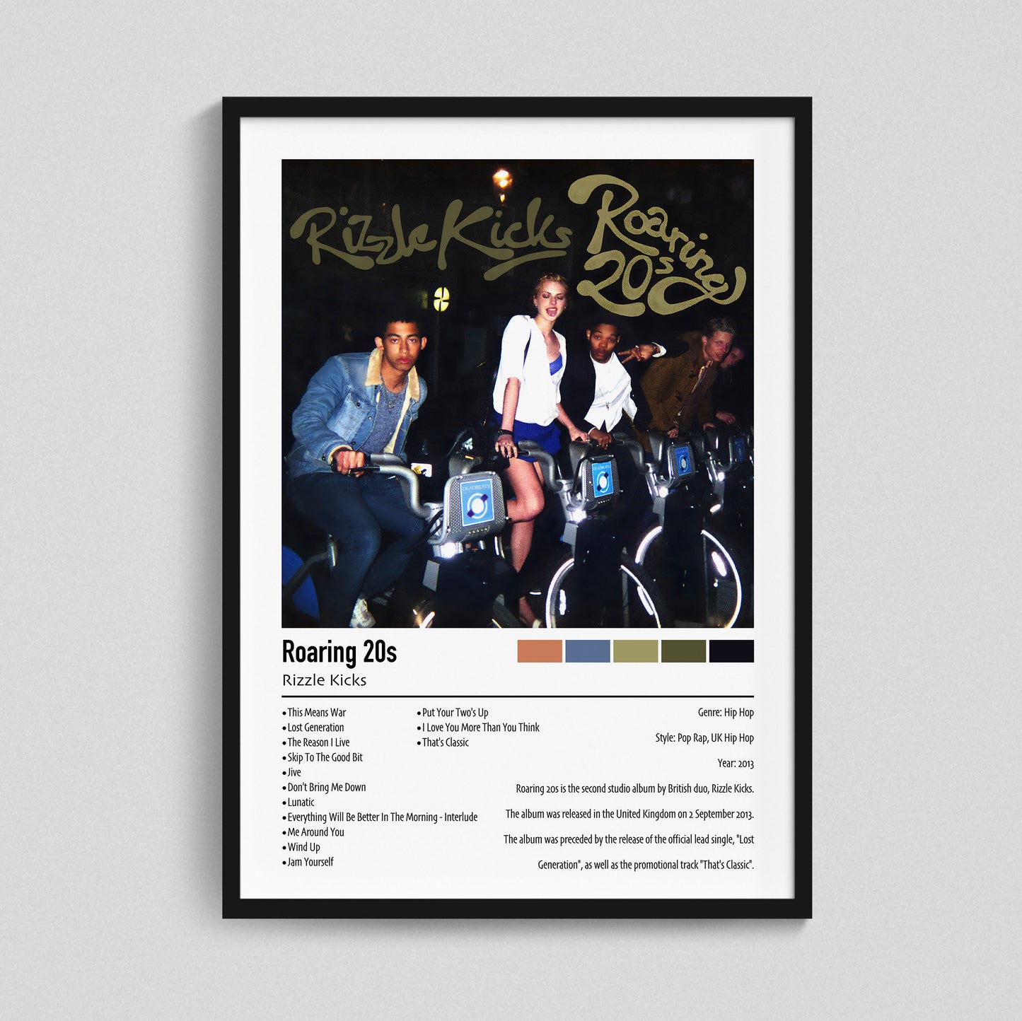 Rizzle Kicks | Roaring 20s| Custom Album Cover Poster Print