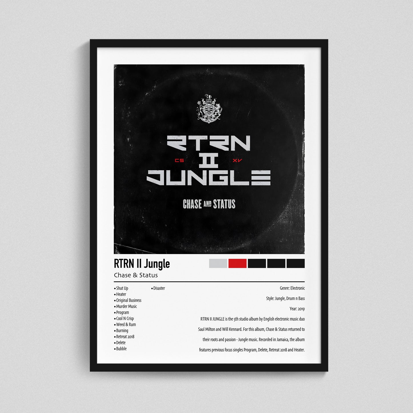 Chase & Status | RTRN Il Jungle | Custom Album Cover Poster Print
