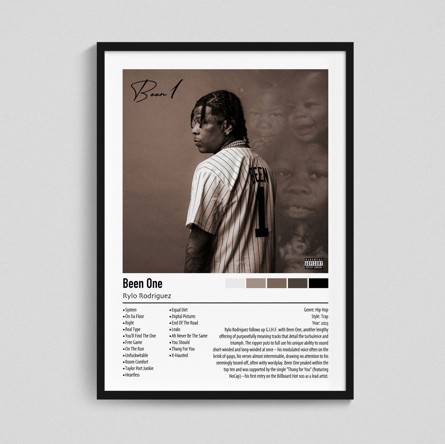 Rylo Rodriguez | Been One | Custom Album Cover Poster Print