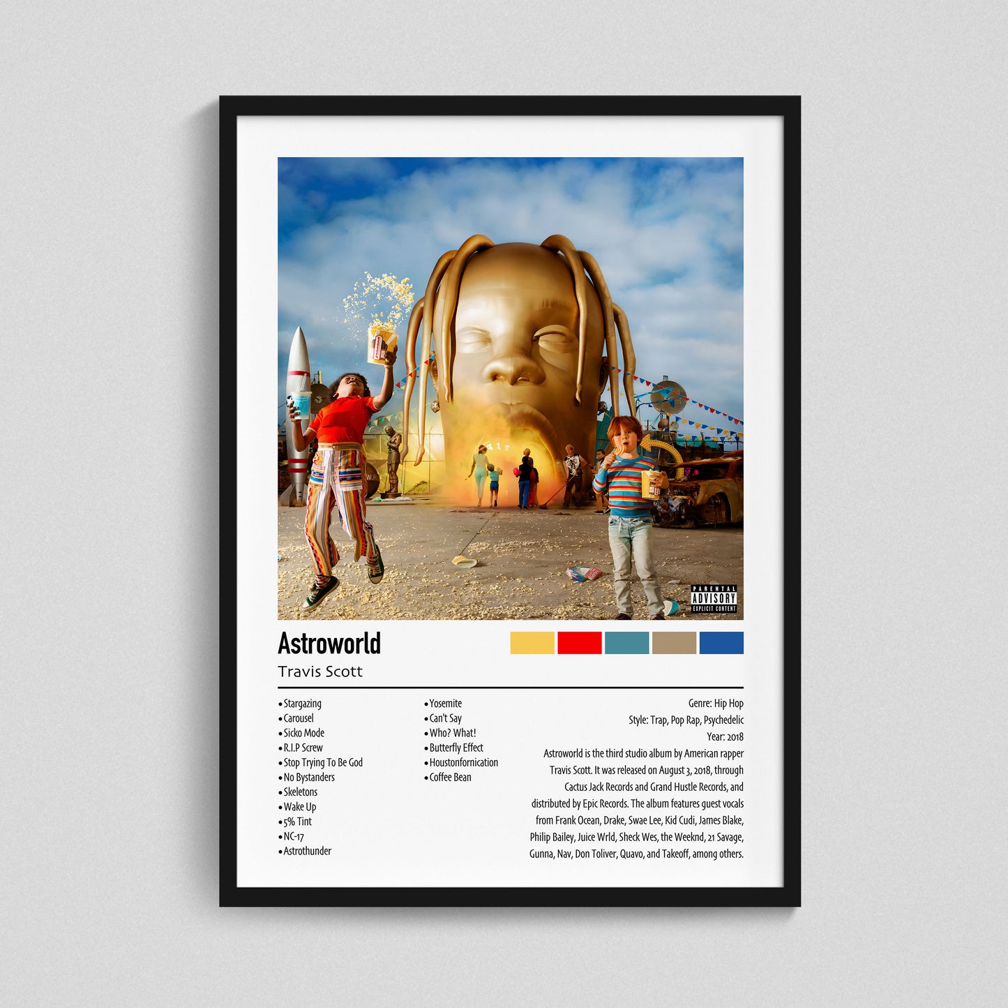 Travis Scott | Astroworld | Custom Album Cover Poster Print