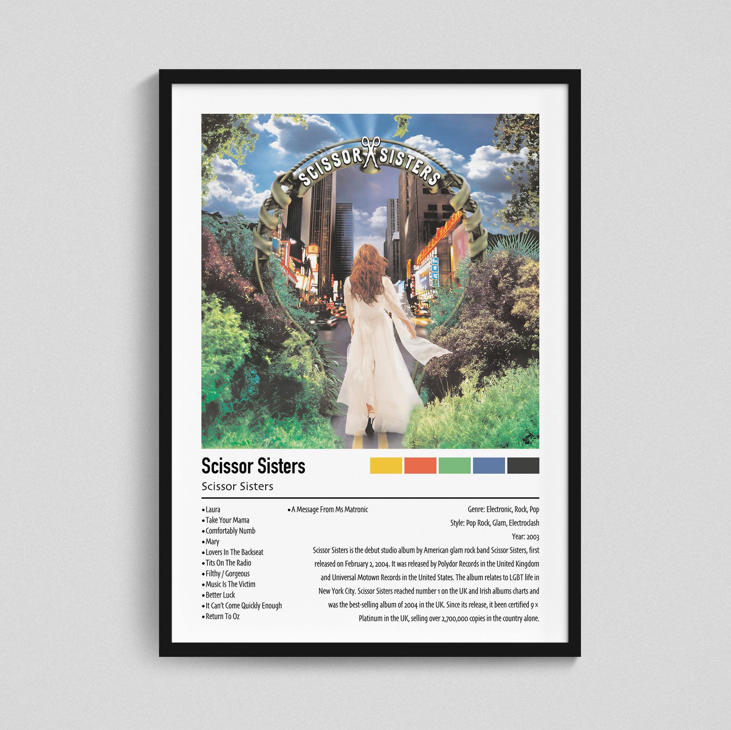Scissor Sisters | Scissor Sisters | Custom Album Cover Poster Print