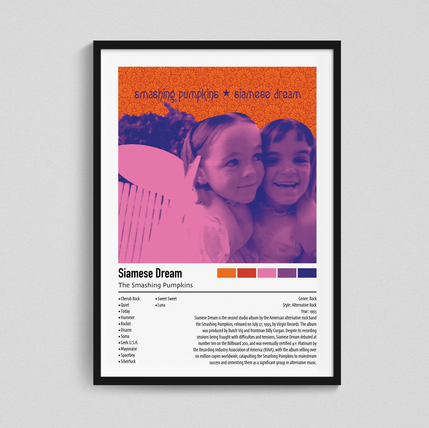 The Smashing Pumpkins | Siamese Dream | Custom Album Cover Poster Print