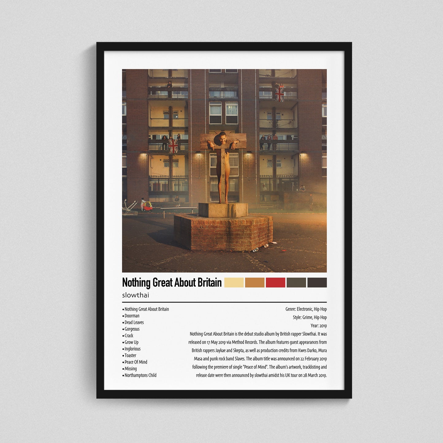 slowthai | Nothing Great About Britain | Custom Album Cover Poster Print