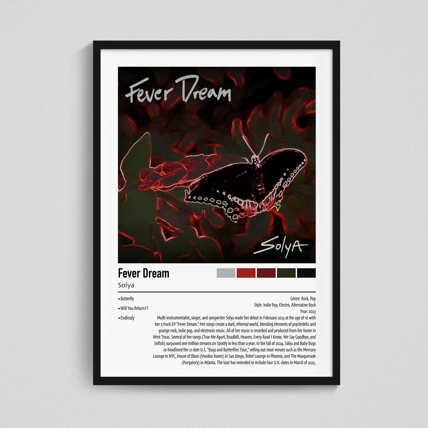 Solya | Fever Dream | Custom Album Cover Poster Print