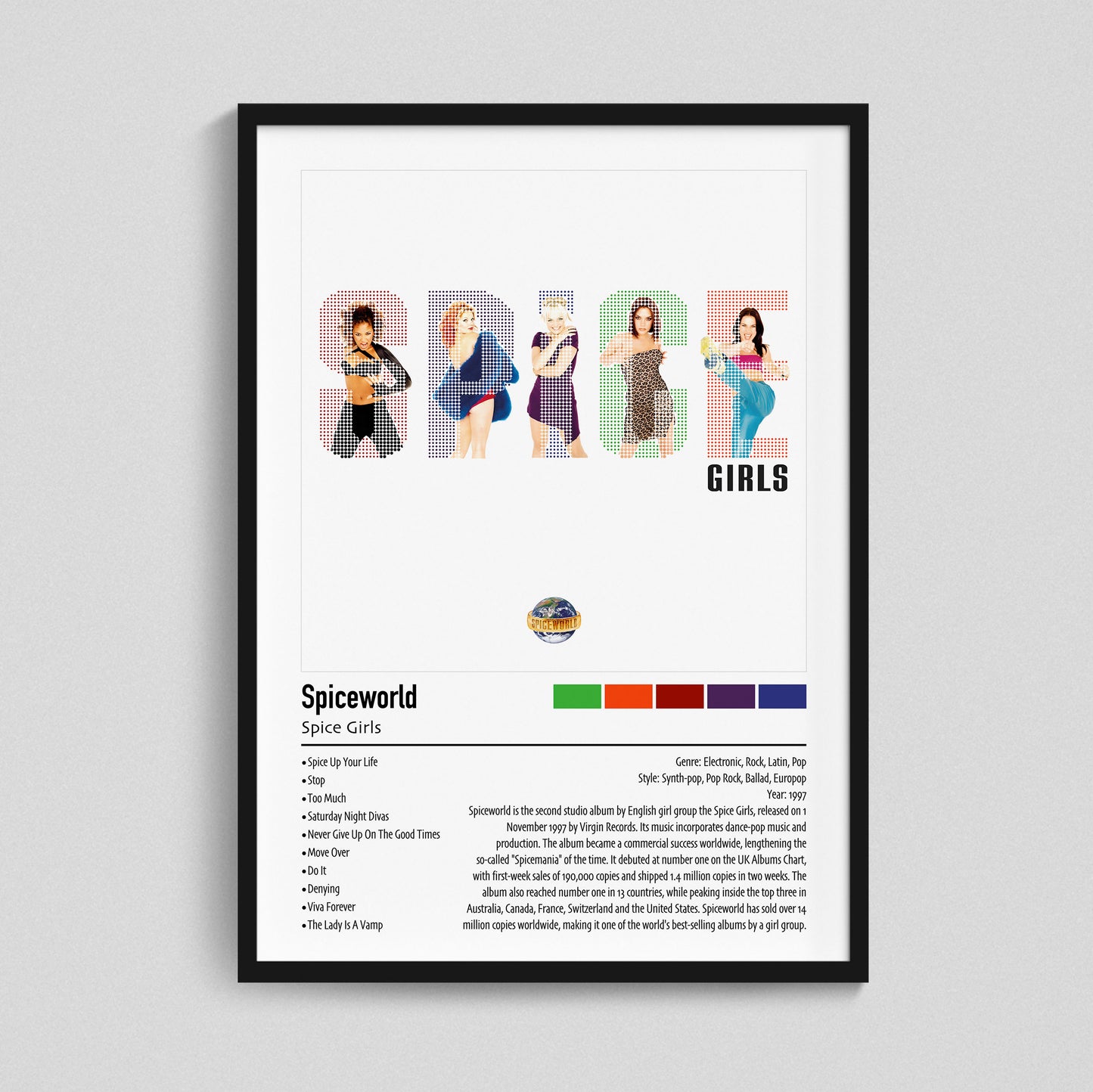 Spice Girls | Spiceworld | Custom Album Cover Poster Print