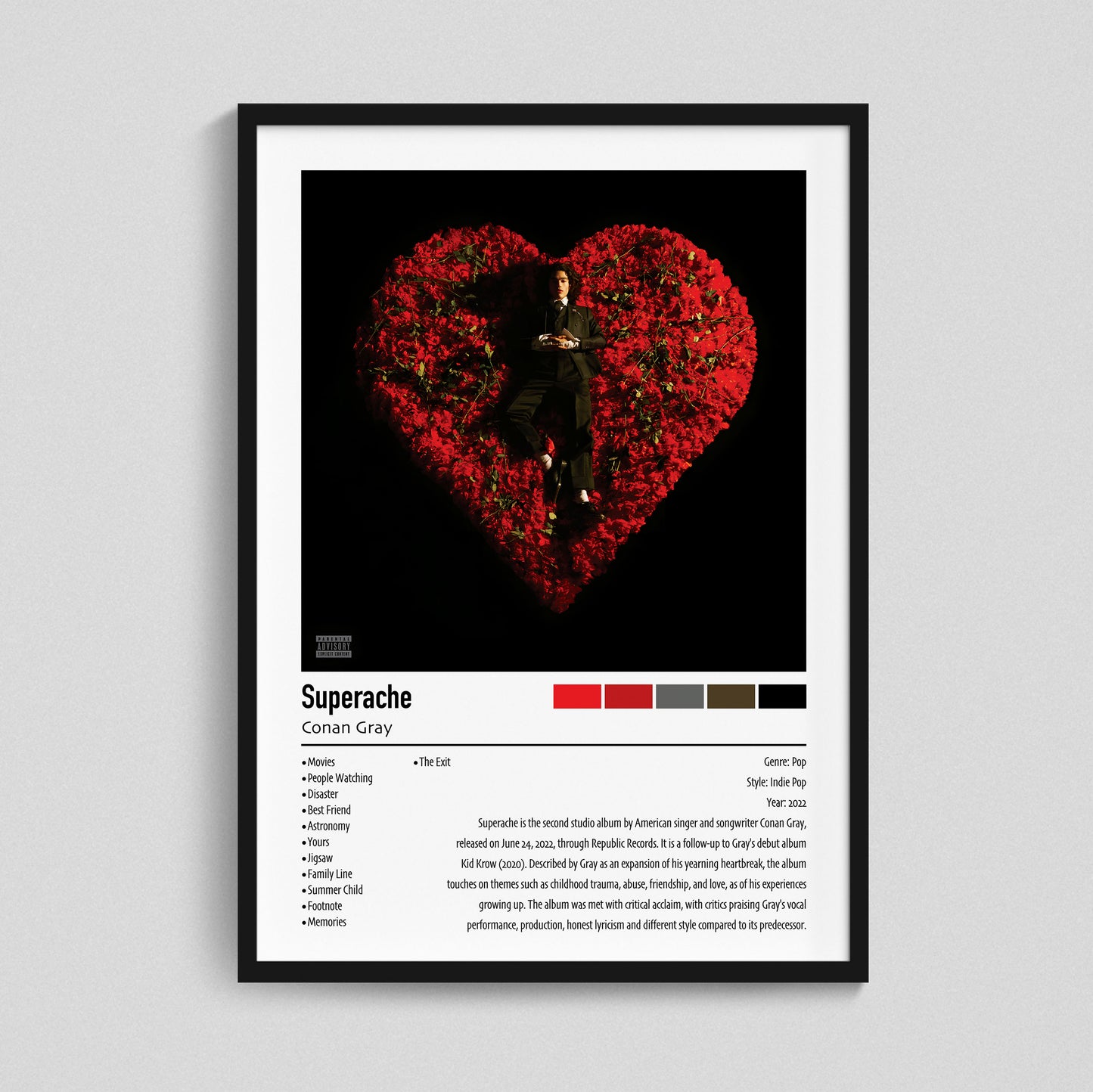 Conan Gray | Superache | Custom Album Cover Poster Print