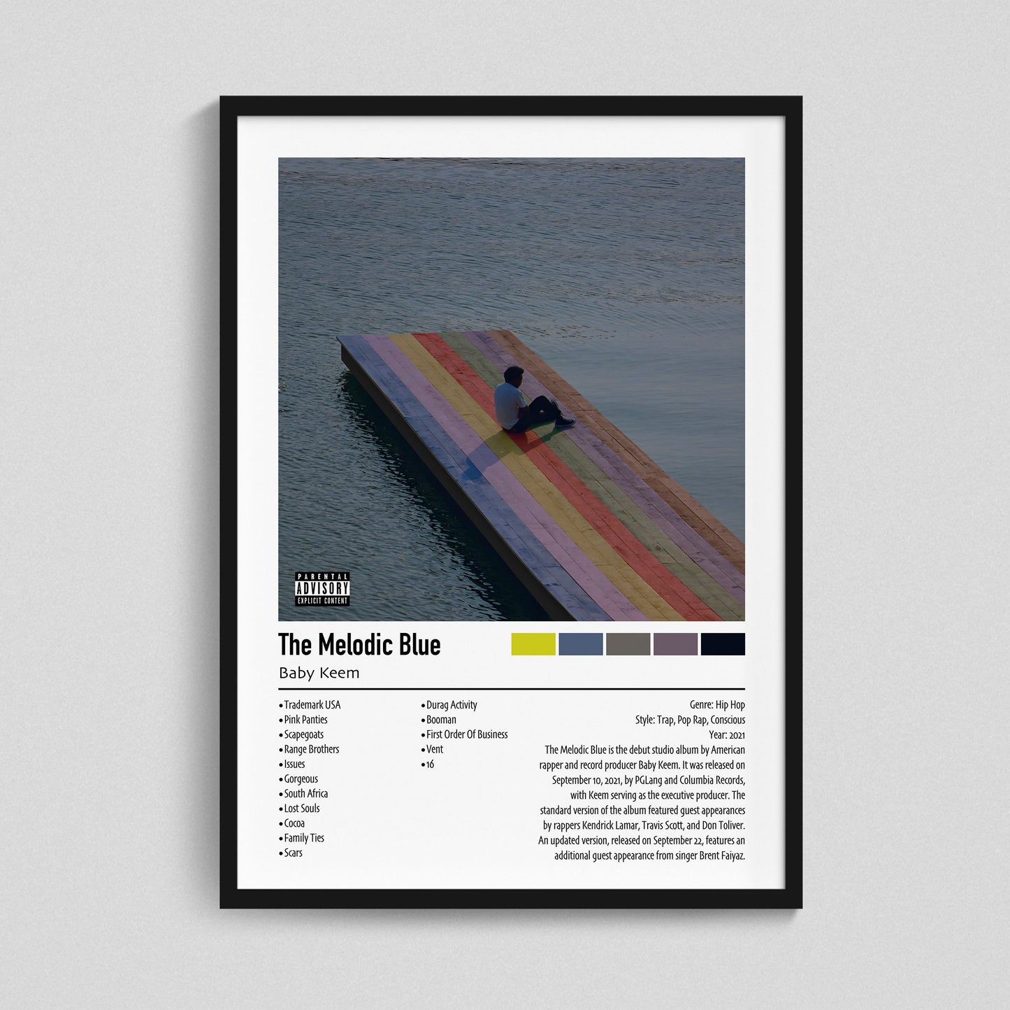 Baby Keem | The Melodic Blue | Custom Album Cover Poster Print