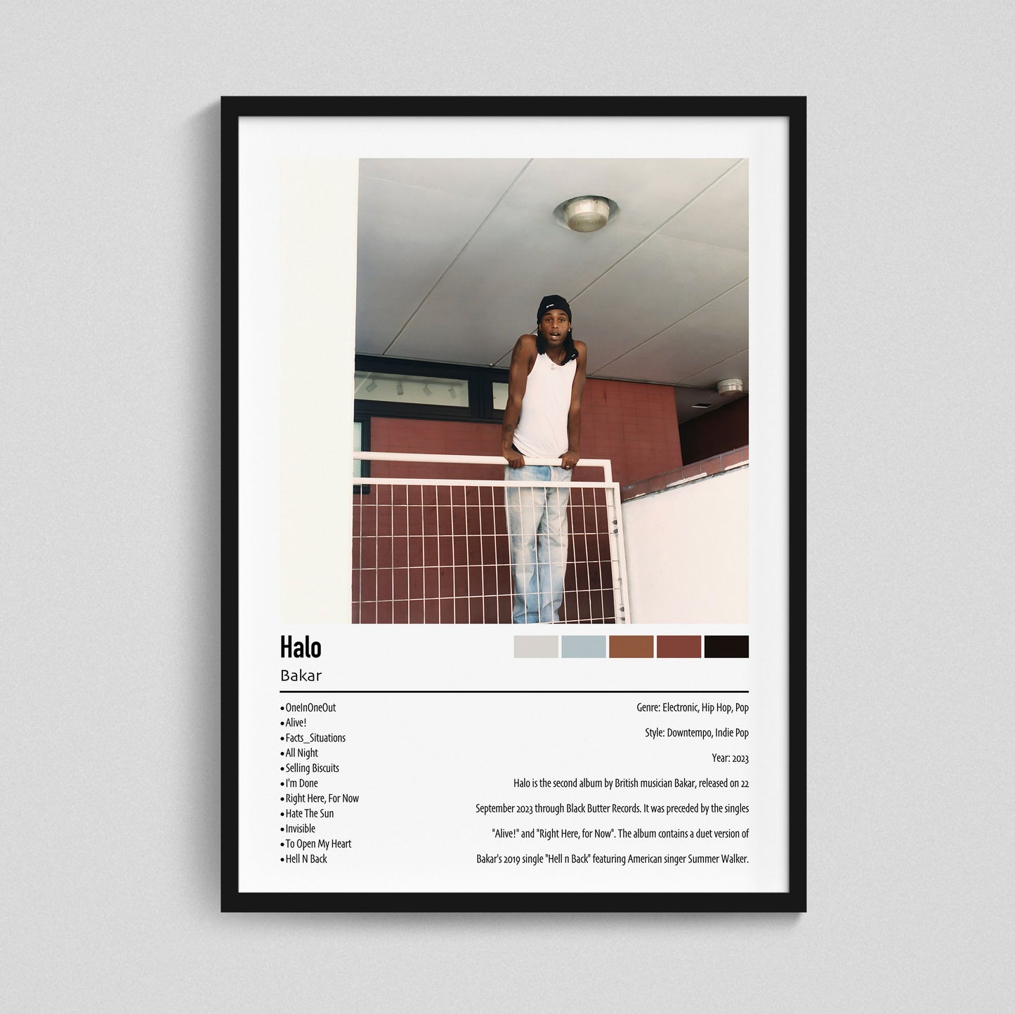 Bakar | Halo | Custom Album Cover Poster Print