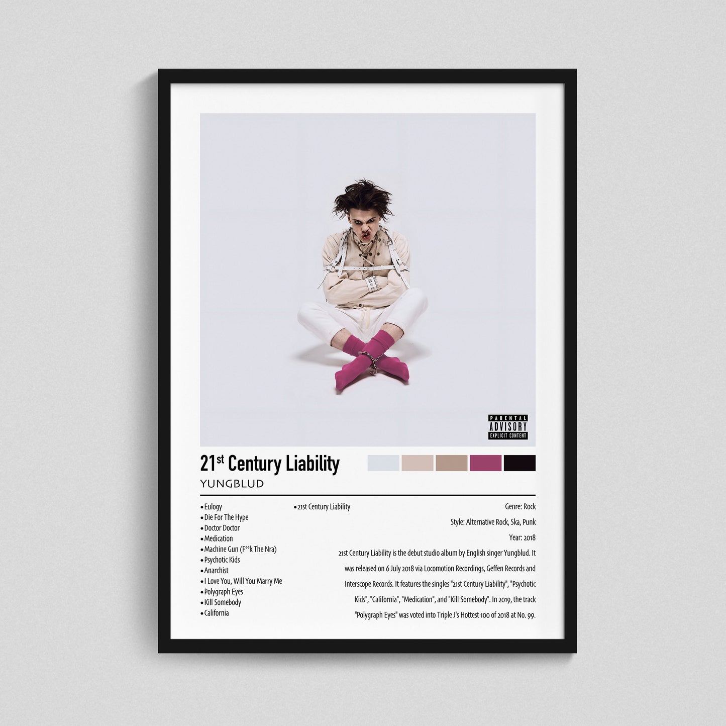 Yungblud | 21st Century Liability | Custom Album Cover Poster Print