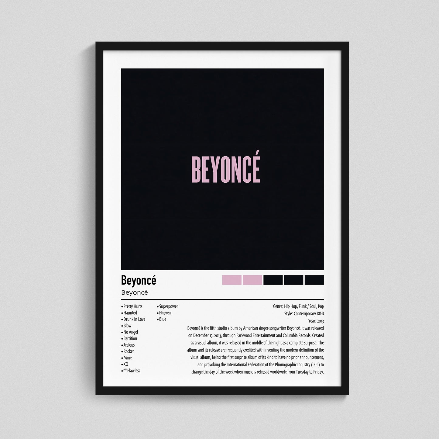 Beyoncé | Beyoncé | Custom Album Cover Poster Print