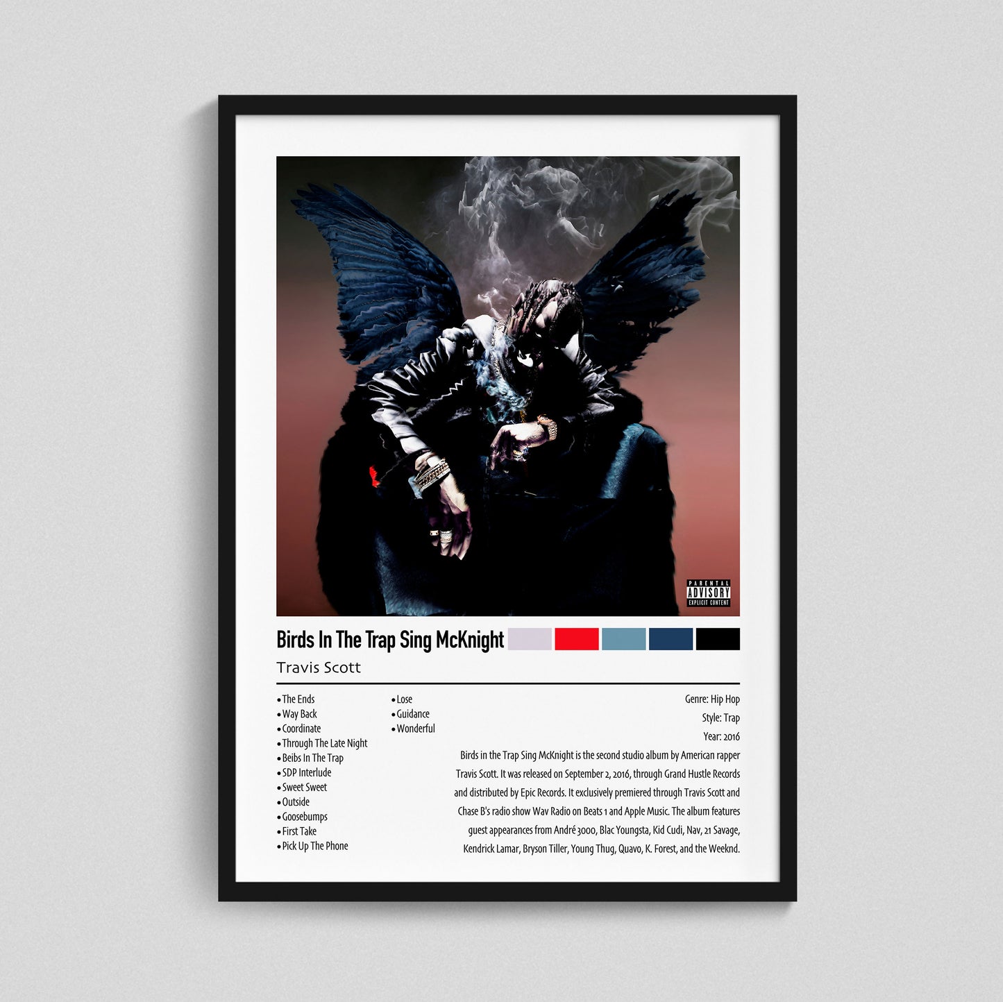 Travis Scott | Birds In The Trap Sing Mcknight | Custom Album Cover Poster Print