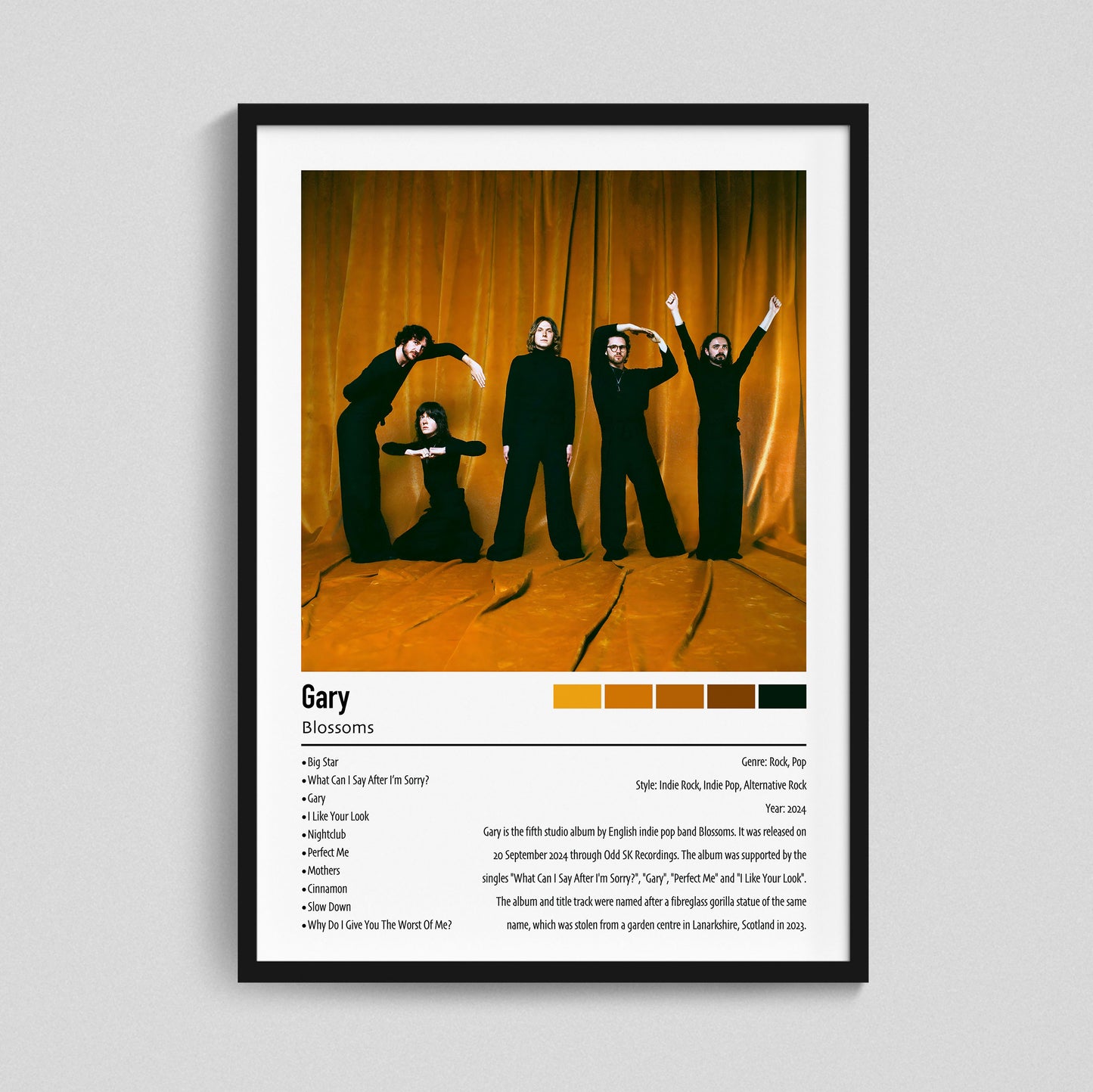 Blossoms | Gary | Custom Album Cover Poster Print