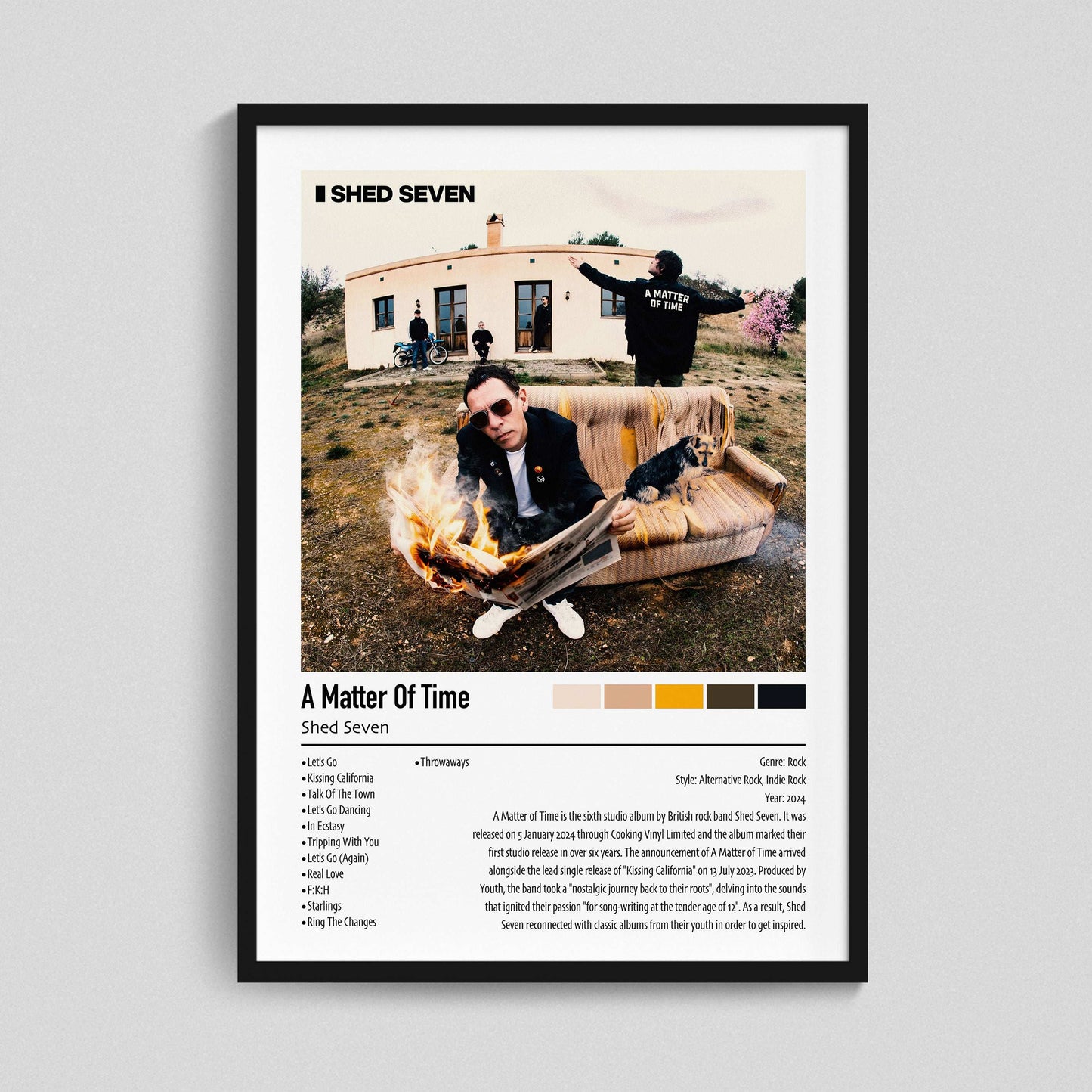 Shed Seven | A Matter Of Time | Custom Album Cover Poster Print