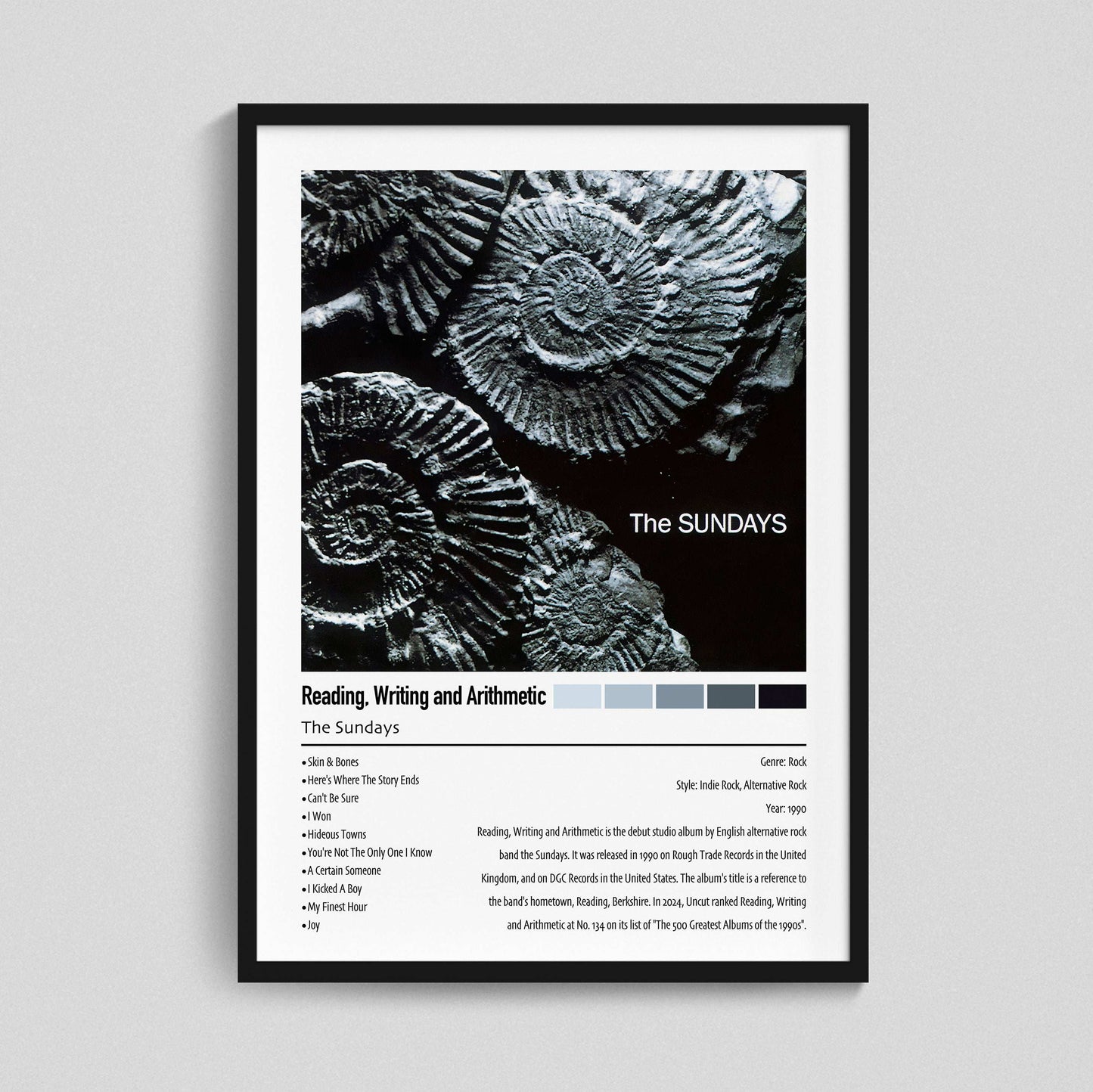 The Sundays | Reading, Writing and Arithmetic | Custom Album Cover Poster Print