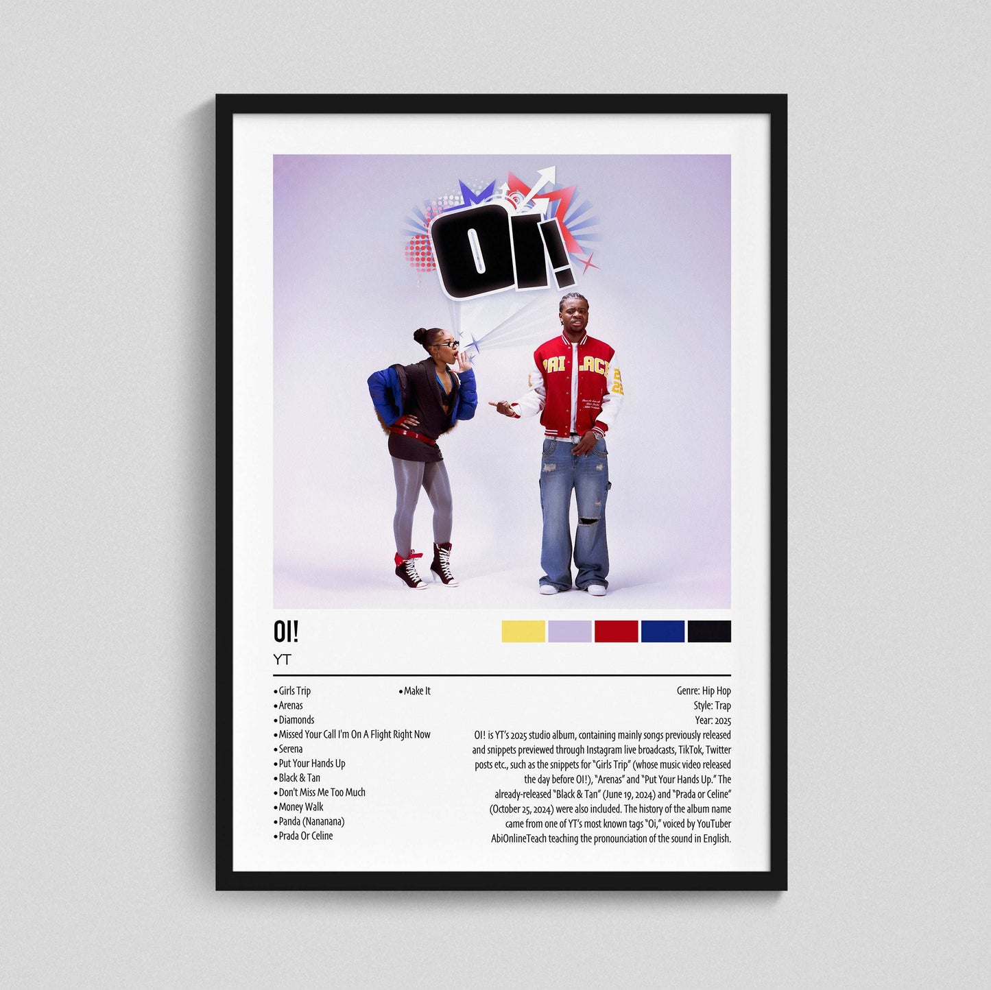 YT | Oi! | Custom Album Cover Poster Print
