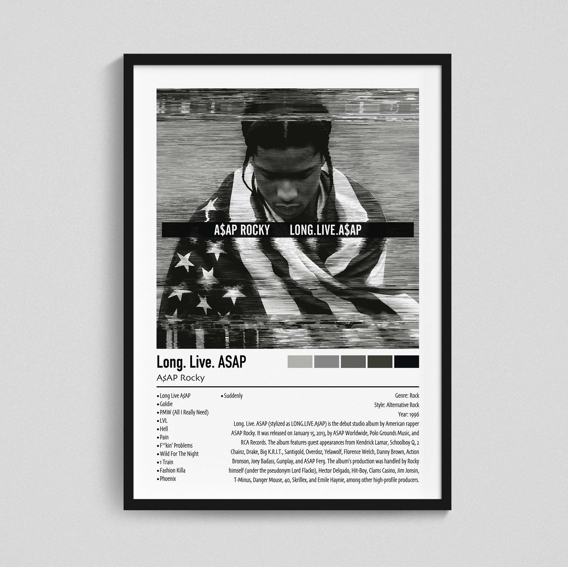 A$AP Rocky | Long. Live. ASAP | Custom Album Cover Poster Print