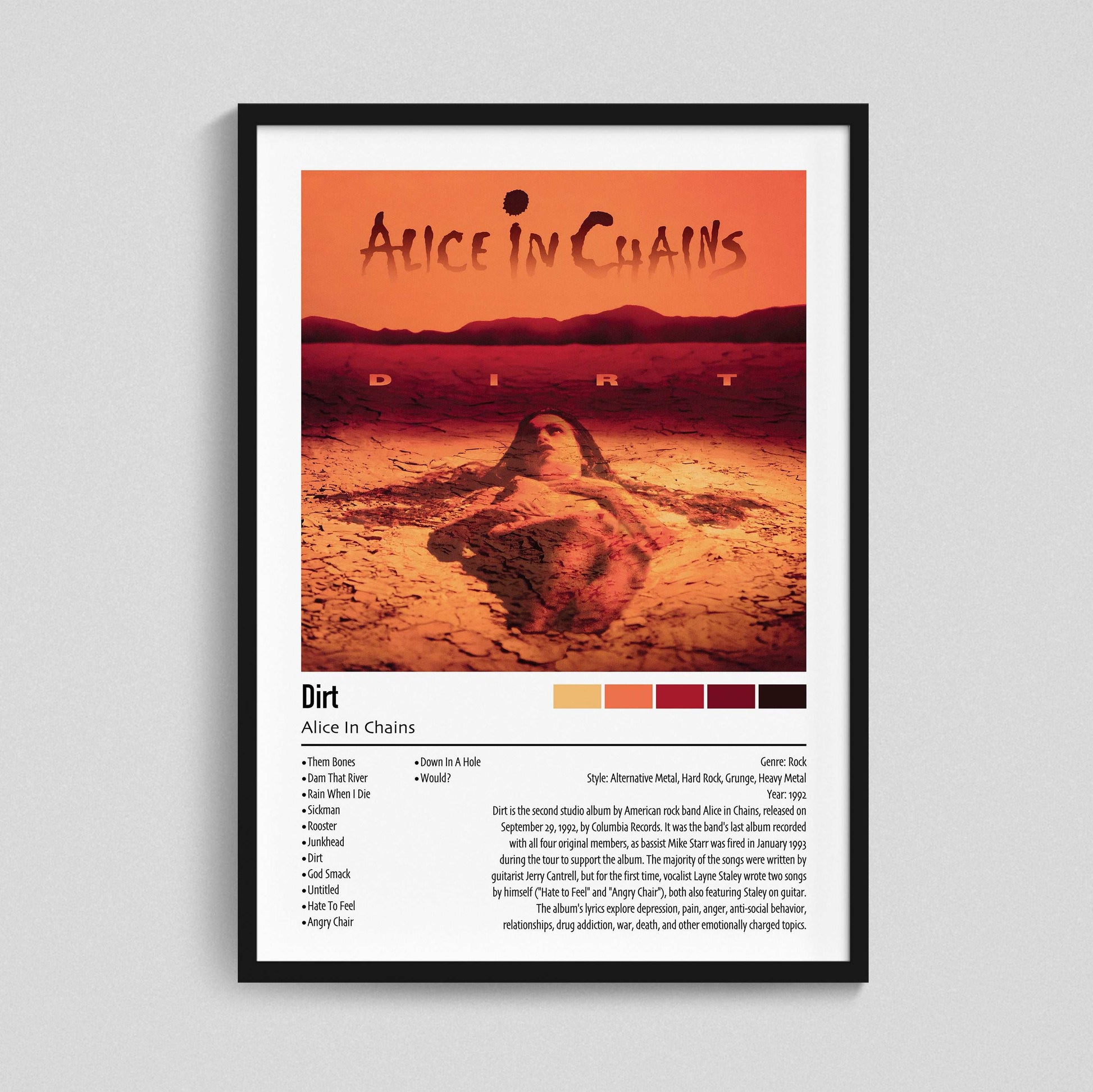 Alice In Chains | Dirt | Custom Album Cover Poster Print