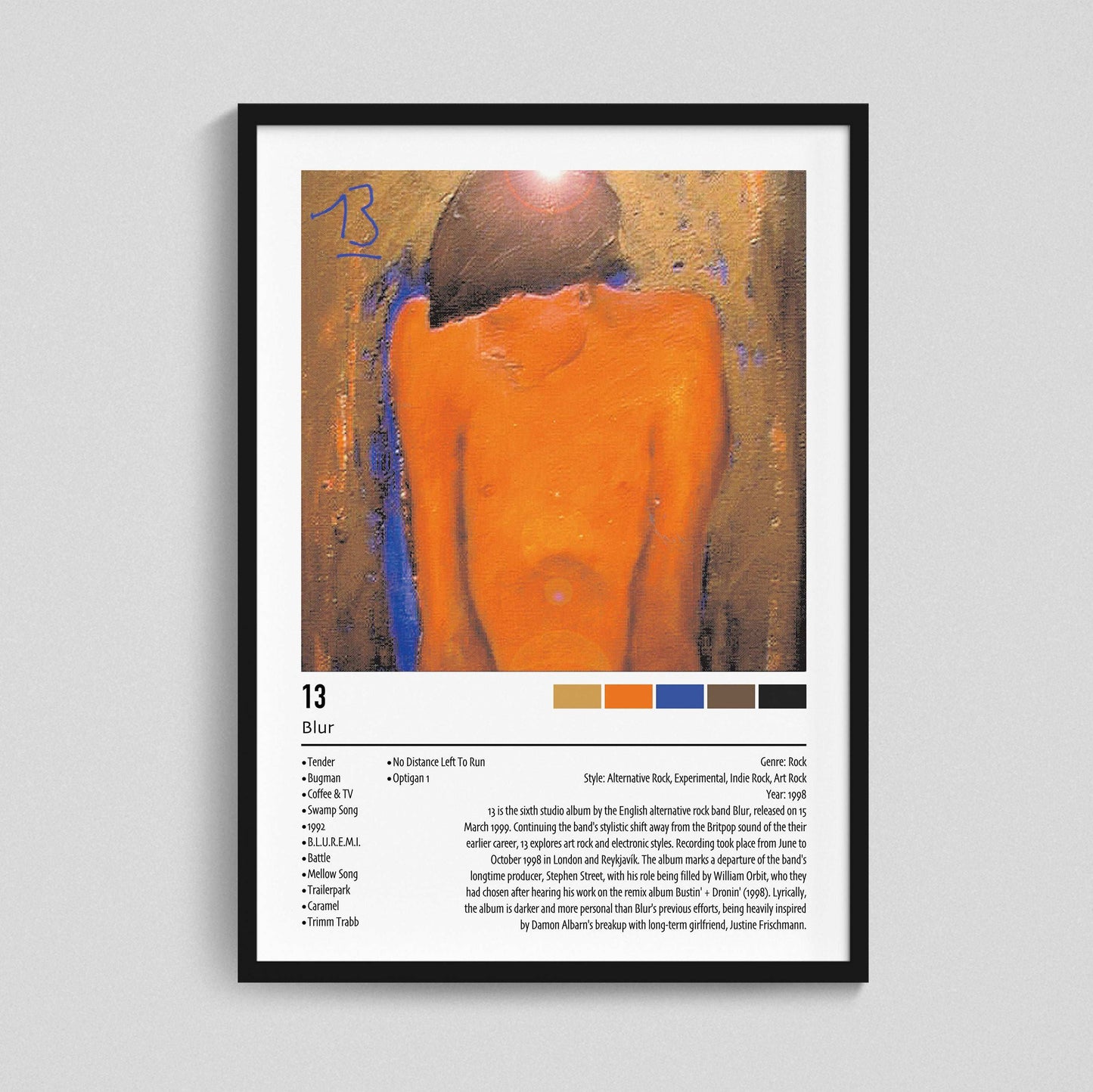 Blur | 13 | Custom Album Cover Poster Print