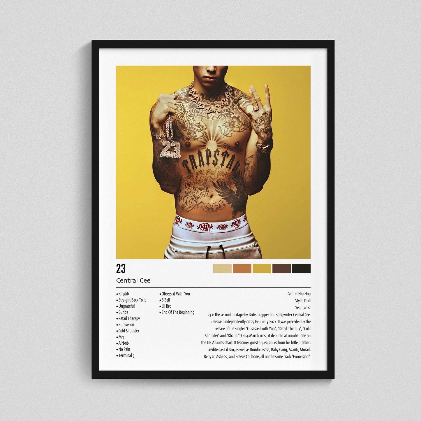 Central Cee | 23 | Custom Album Cover Poster Print