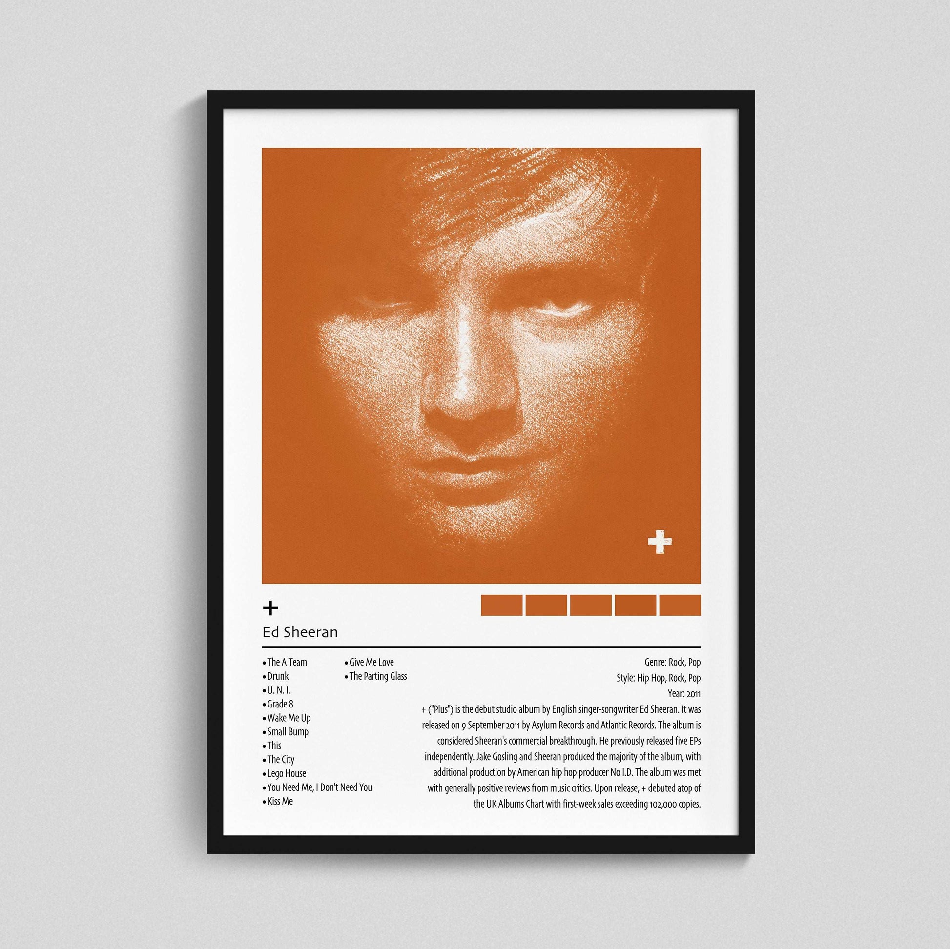 Ed Sheeran | Plus | Custom Album Cover Poster Print