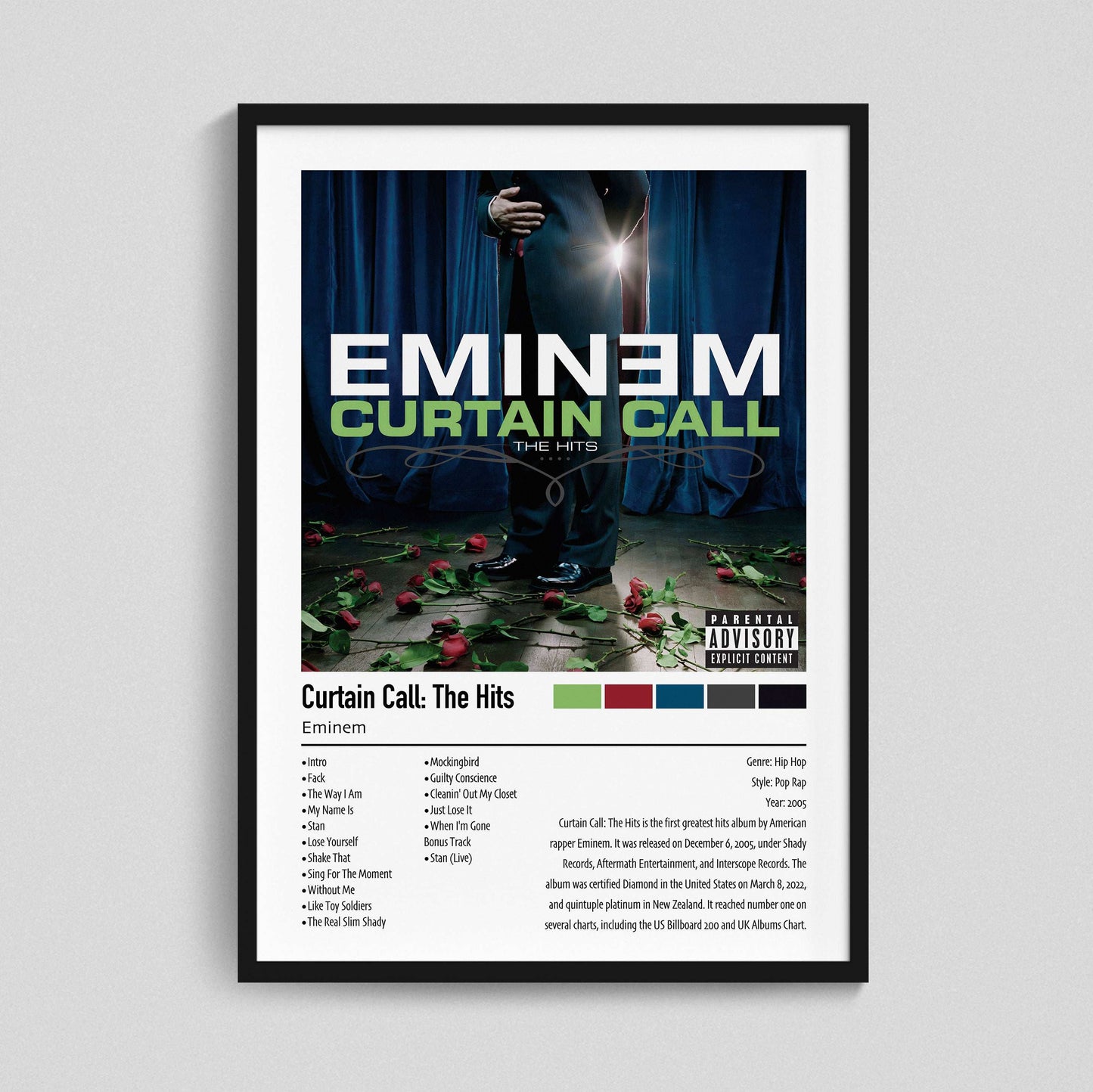 Eminem | Curtain Call: The Hits | Custom Album Cover Poster Print