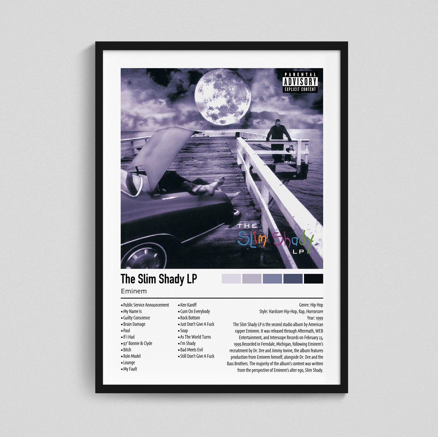 Eminem | The Slim Shady LP | Custom Album Cover Poster Print