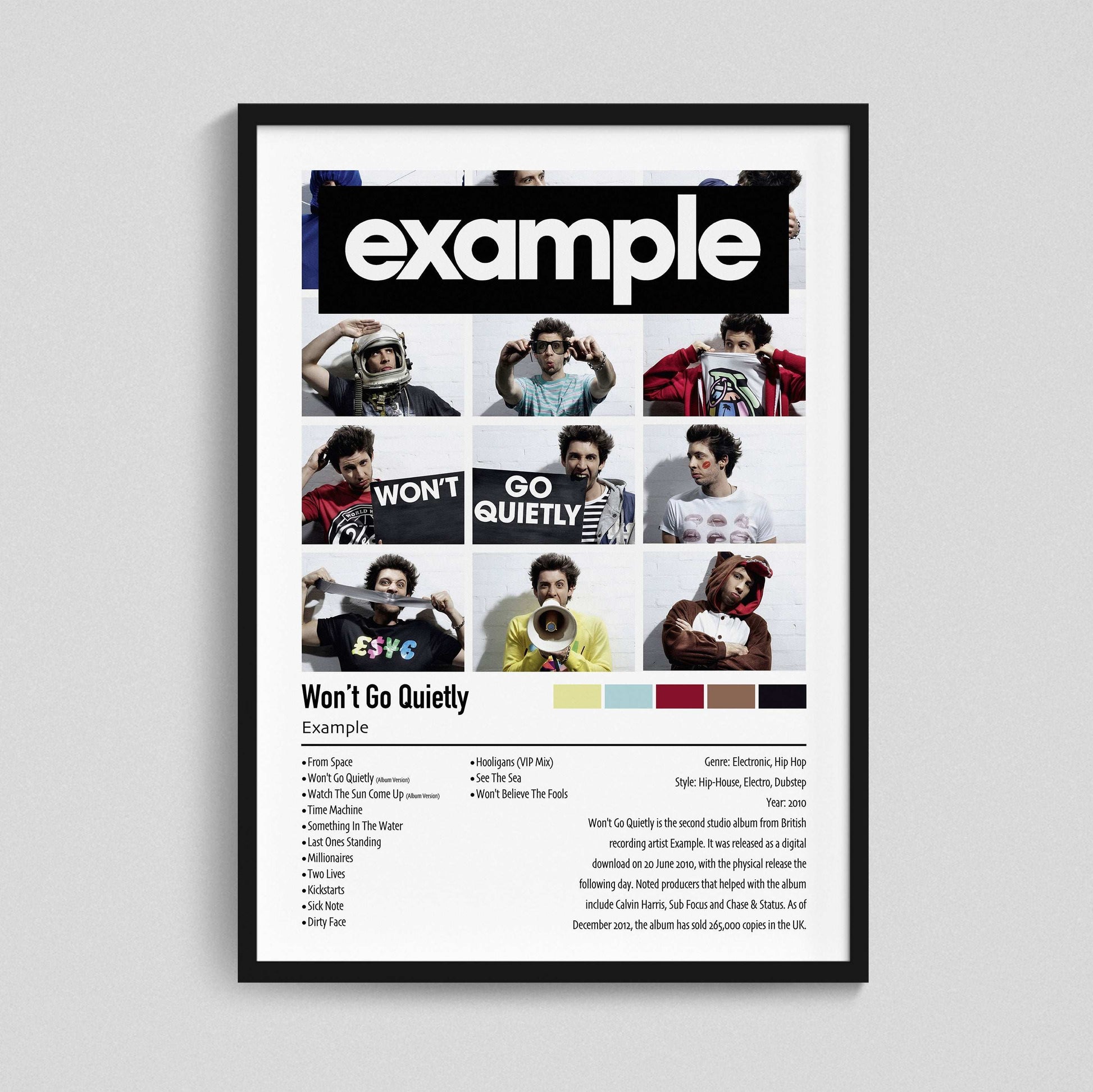 Example | Won't Go Quietly | Custom Album Cover Poster Print