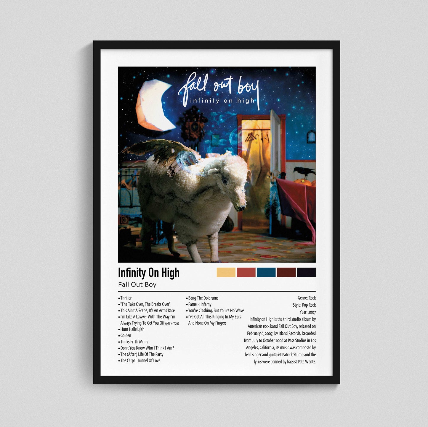 Fall Out Boy | Infinity On High | Custom Album Cover Poster Print