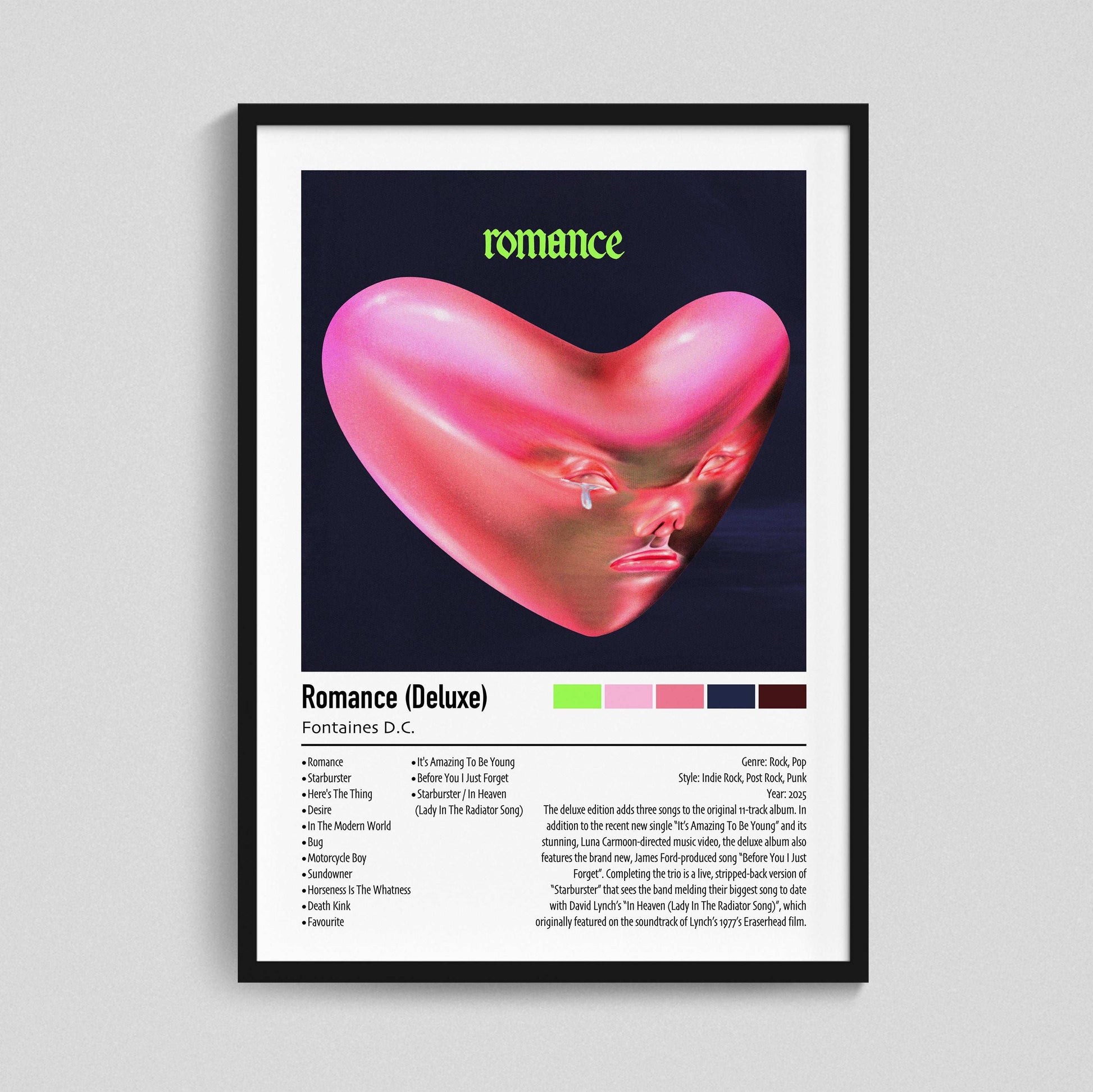Fontaines D.C. | Romance (Deluxe) | Custom Album Cover Poster Print