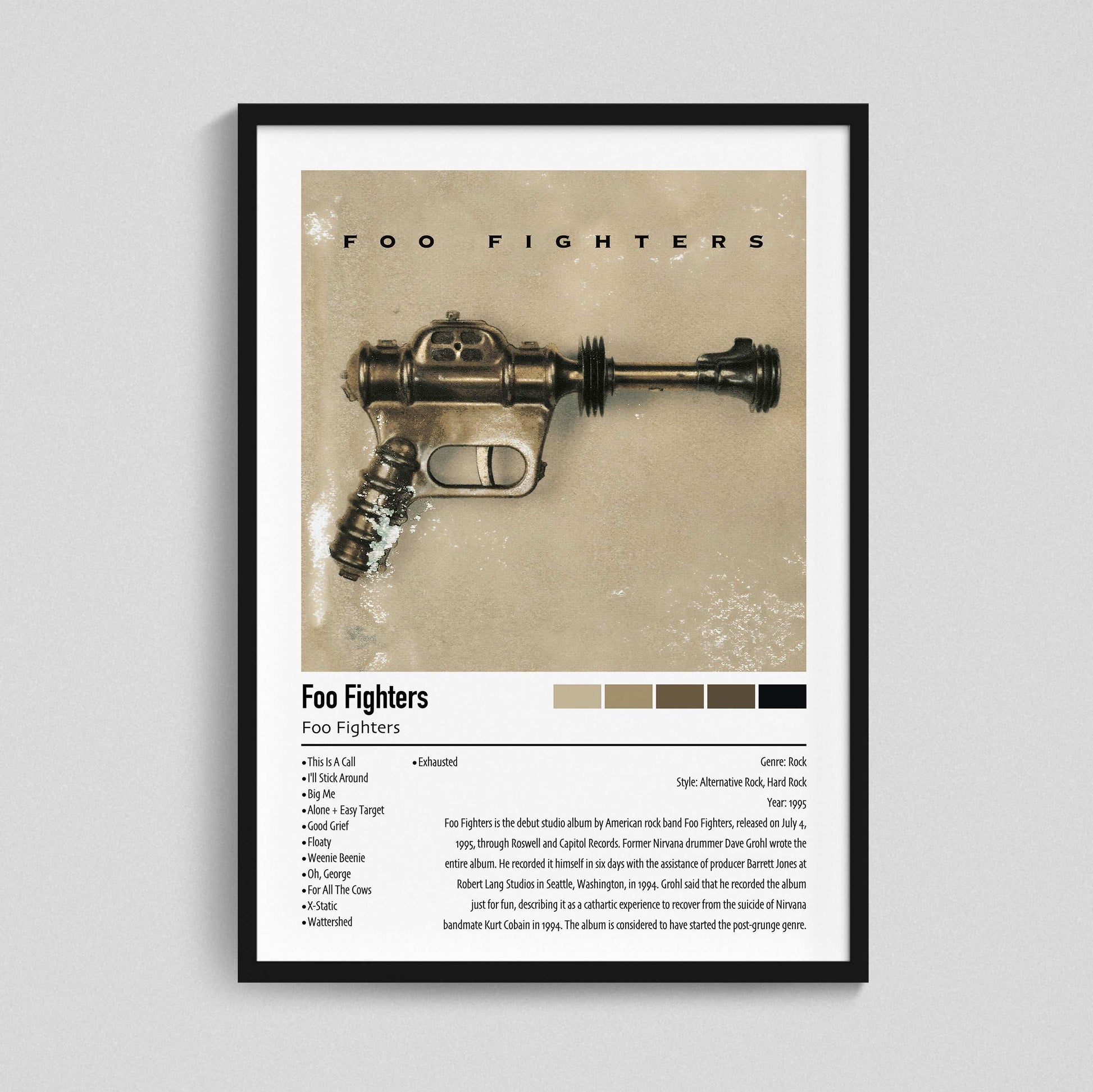 Foo Fighters | Foo Fighters | Custom Album Cover Poster Print