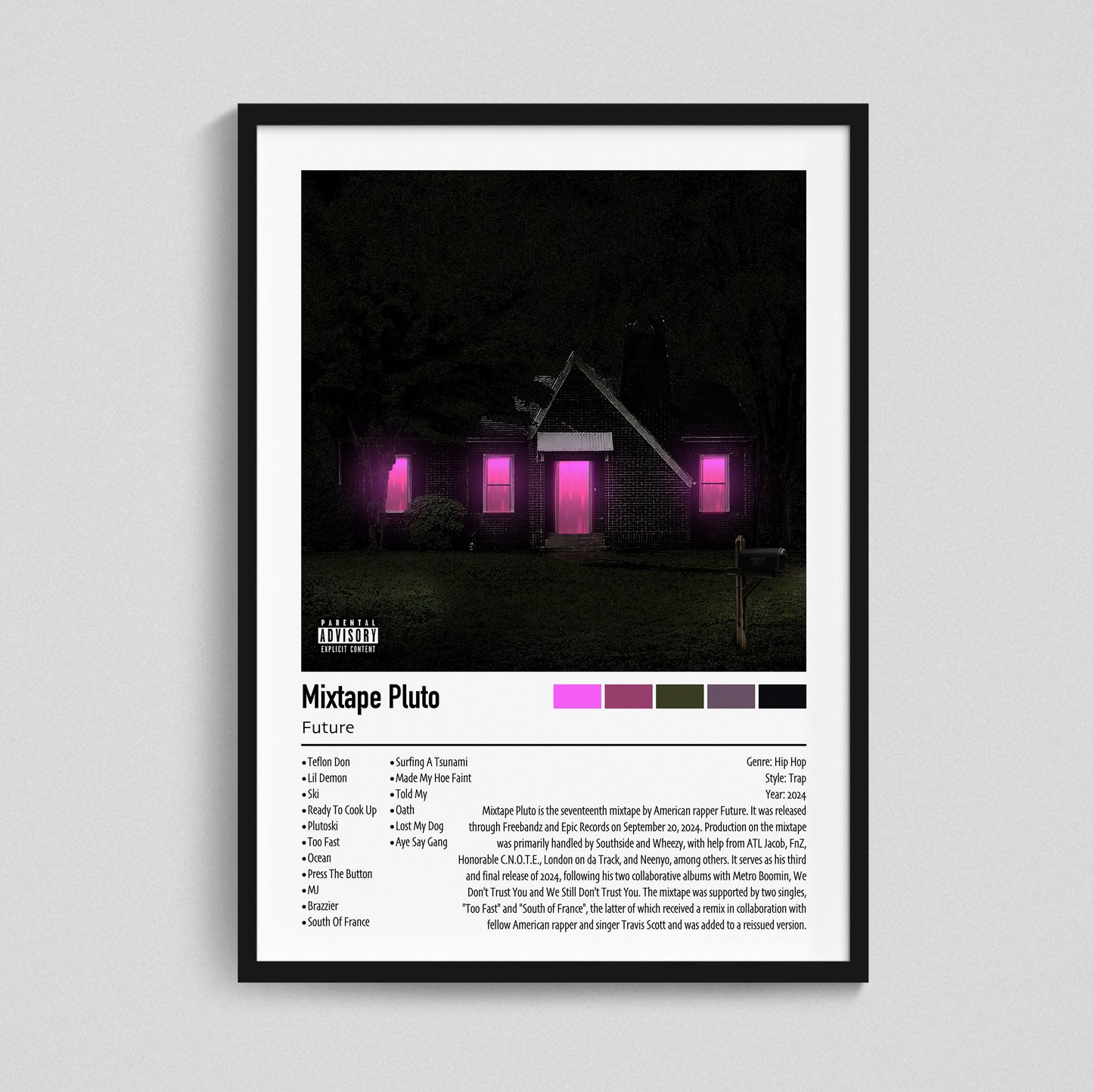 Future | Mixtape Pluto | Custom Album Cover Poster Print