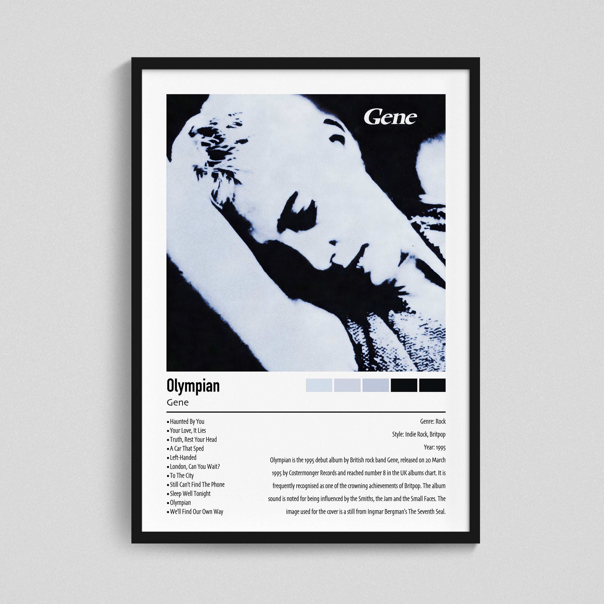 Gene | Olympian | Custom Album Cover Poster Print