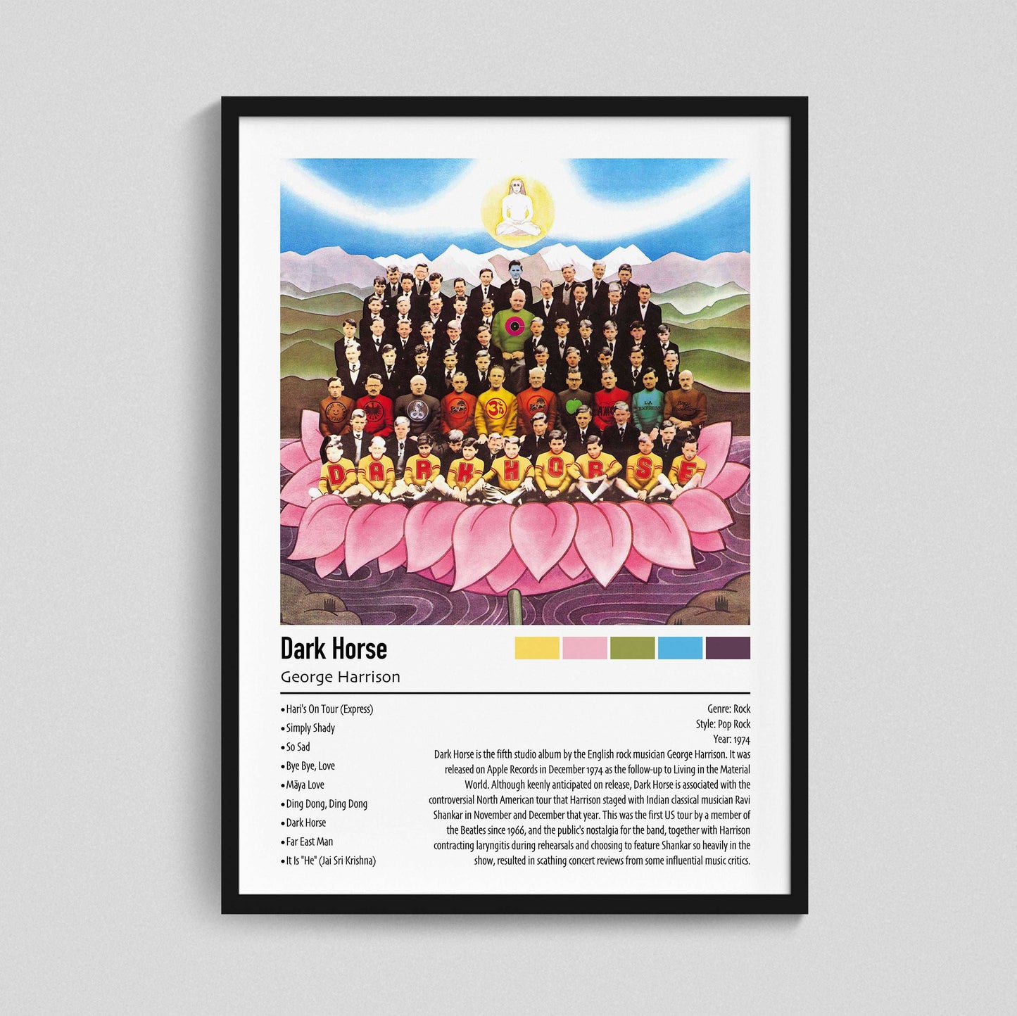 George Harrison | Dark Horse | Custom Album Cover Poster Print