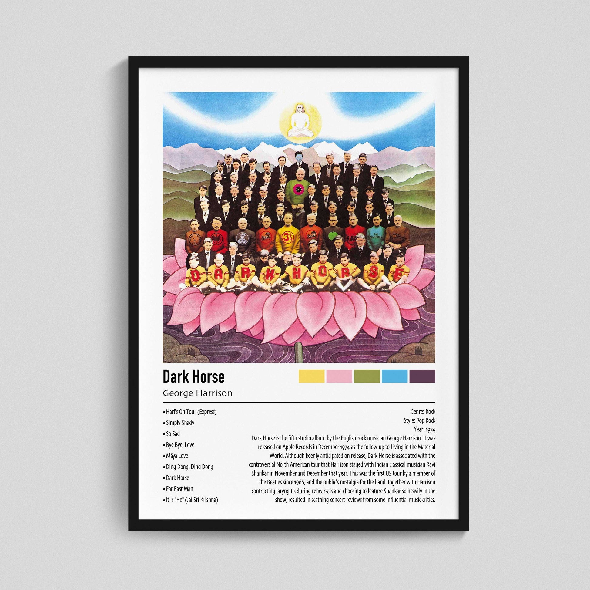 George Harrison | Dark Horse | Custom Album Cover Poster Print