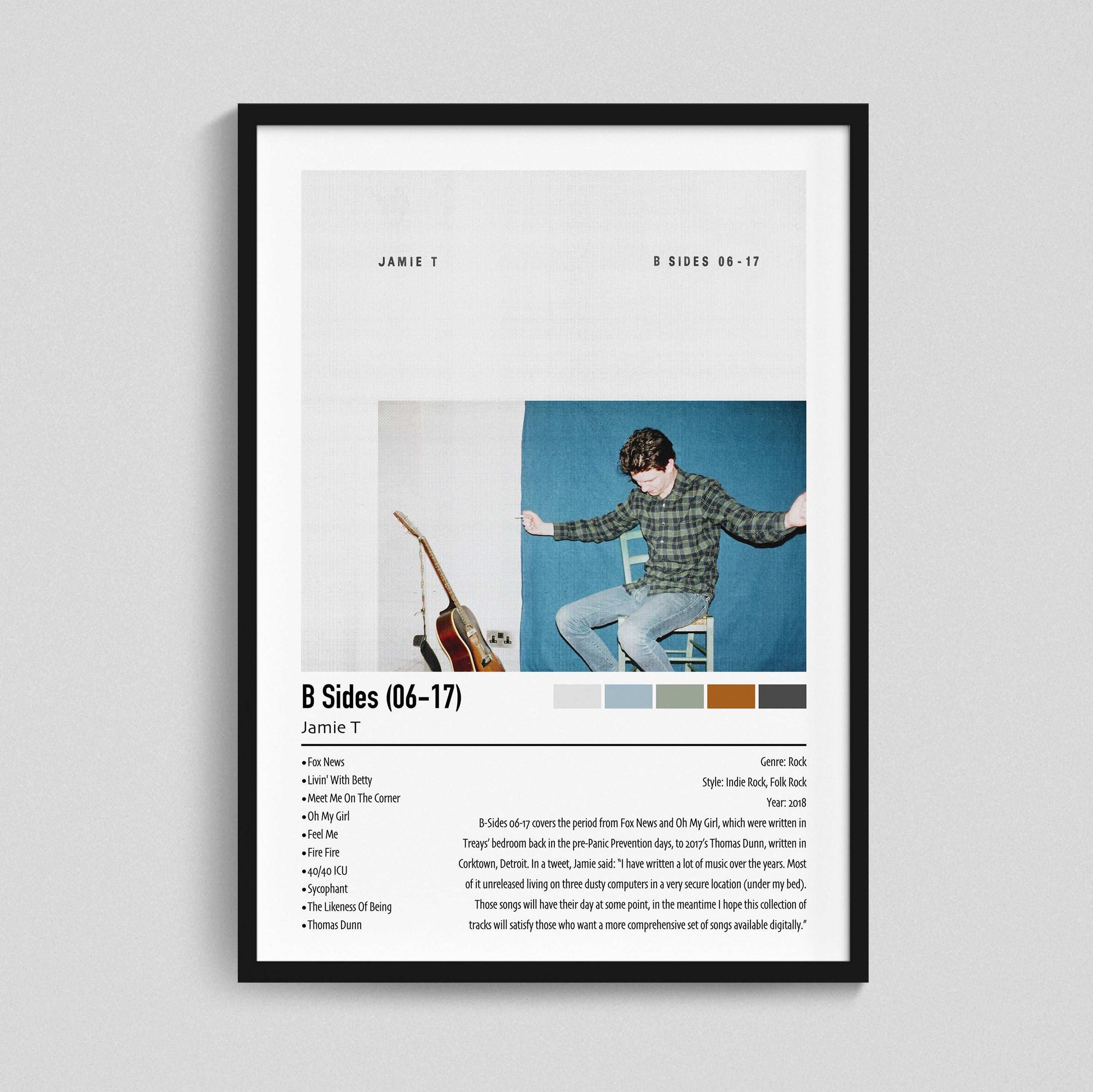 Jamie T | B Sides (06-17) | Custom Album Cover Poster Print