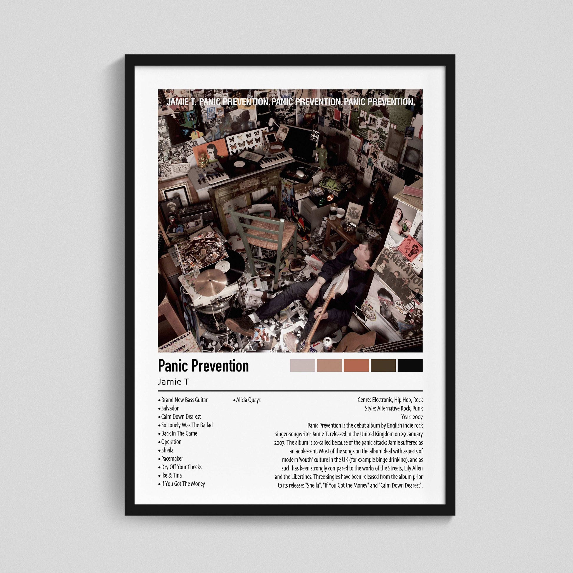 Jamie T | Panic Prevention | Custom Album Cover Poster Print