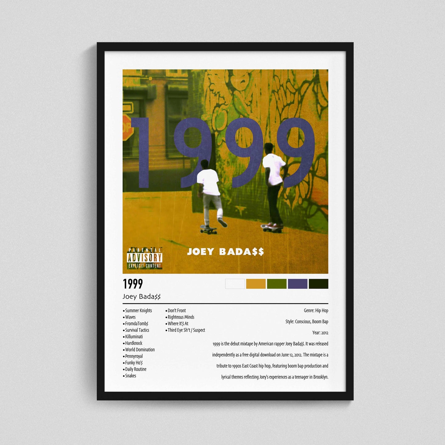 Joey Bada$$ | 1999 | Custom Album Cover Poster Print