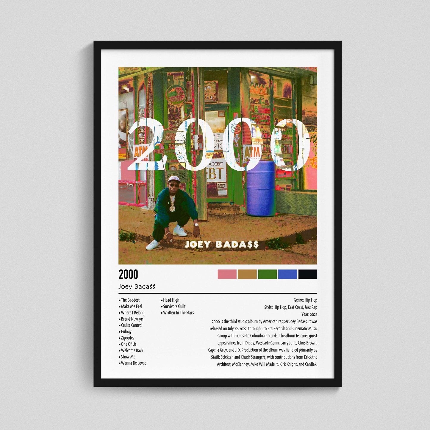 Joey Bada$$ | 2000 | Custom Album Cover Poster Print