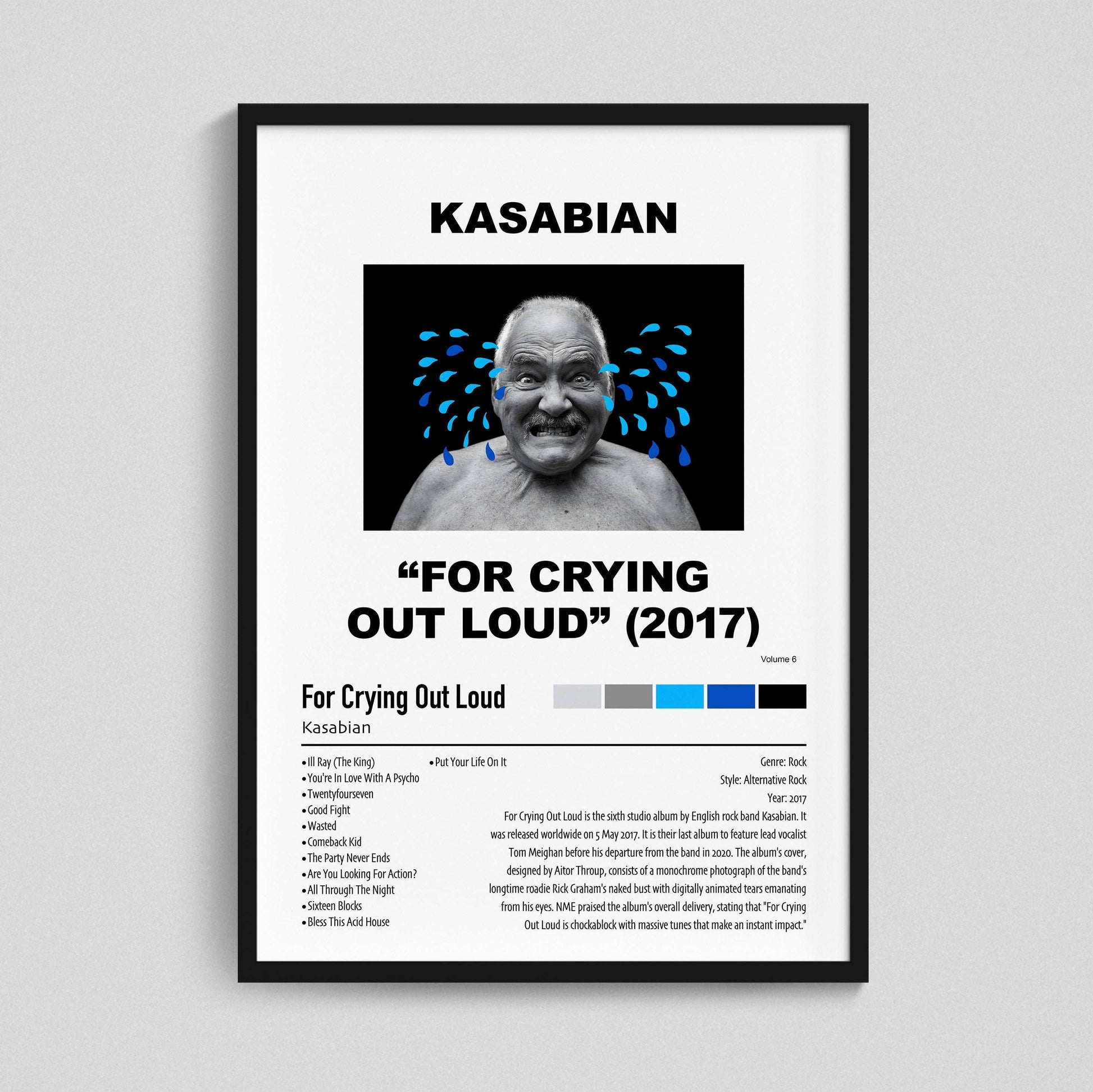 Kasabian | For Crying Out Loud | Custom Album Cover Poster Print