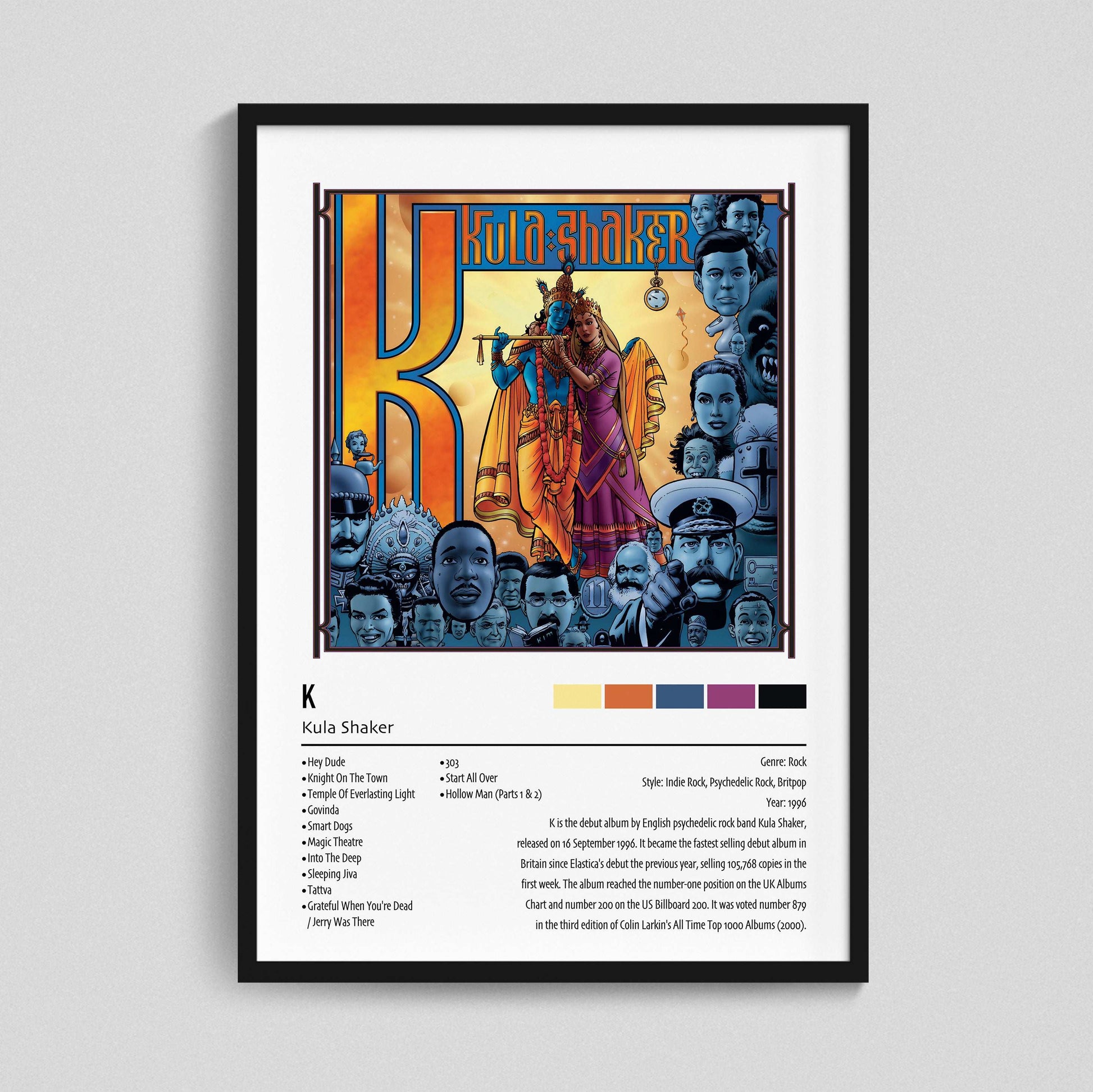 Kula Shaker | K | Custom Album Cover Poster Print