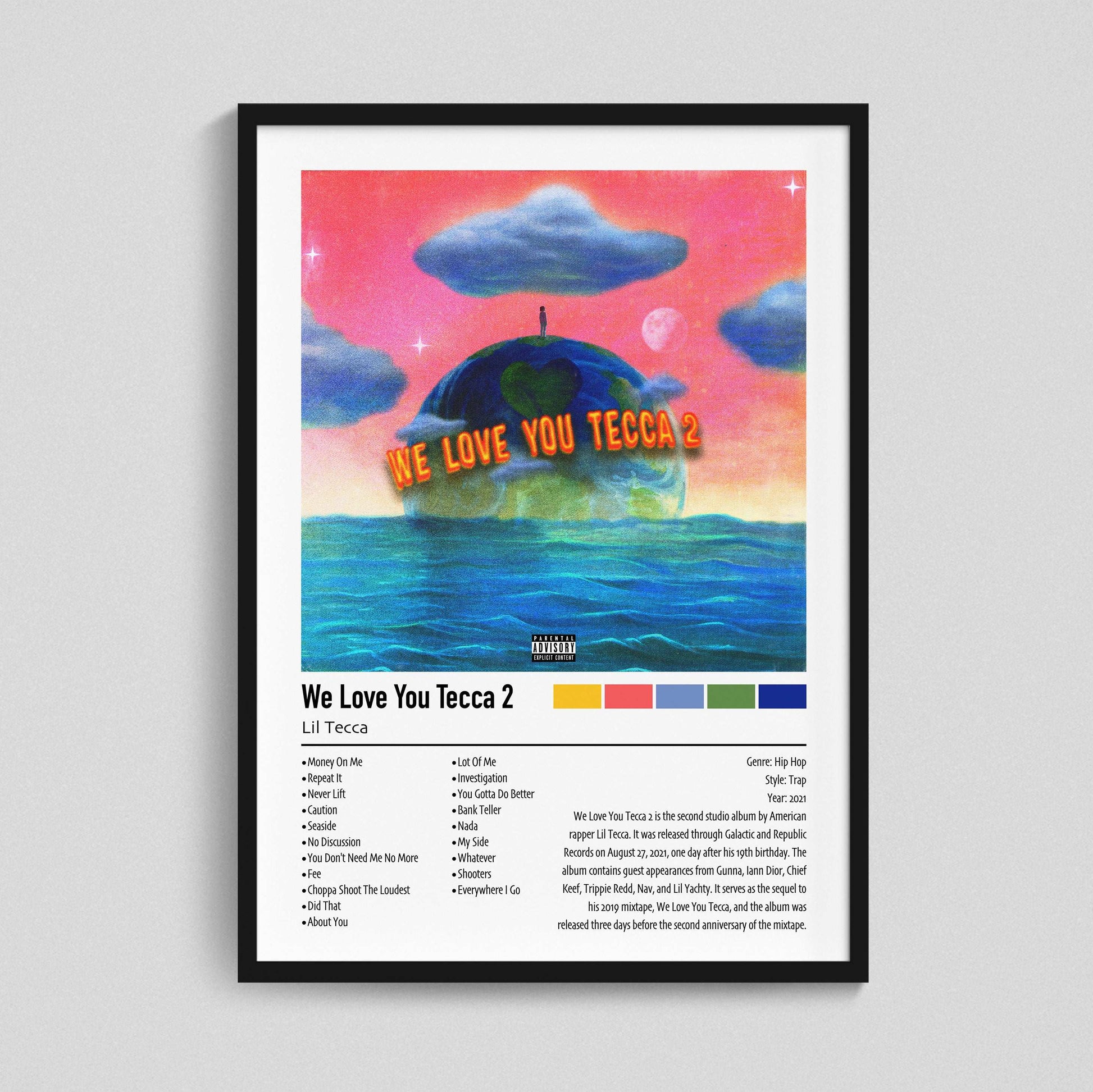 Lil Tecca | We Love You Tecca 2 | Custom Album Cover Poster Print