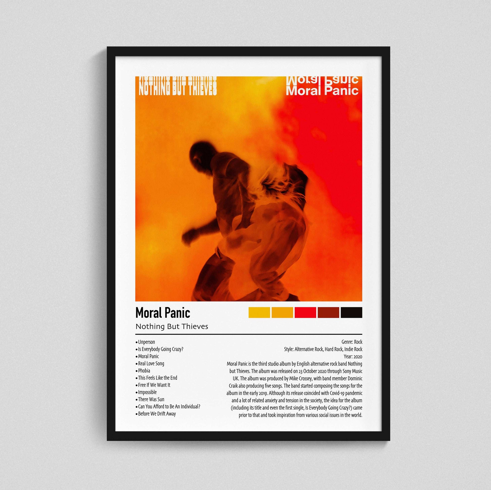 Nothing But Thieves | Moral Panic | Custom Album Cover Poster Print
